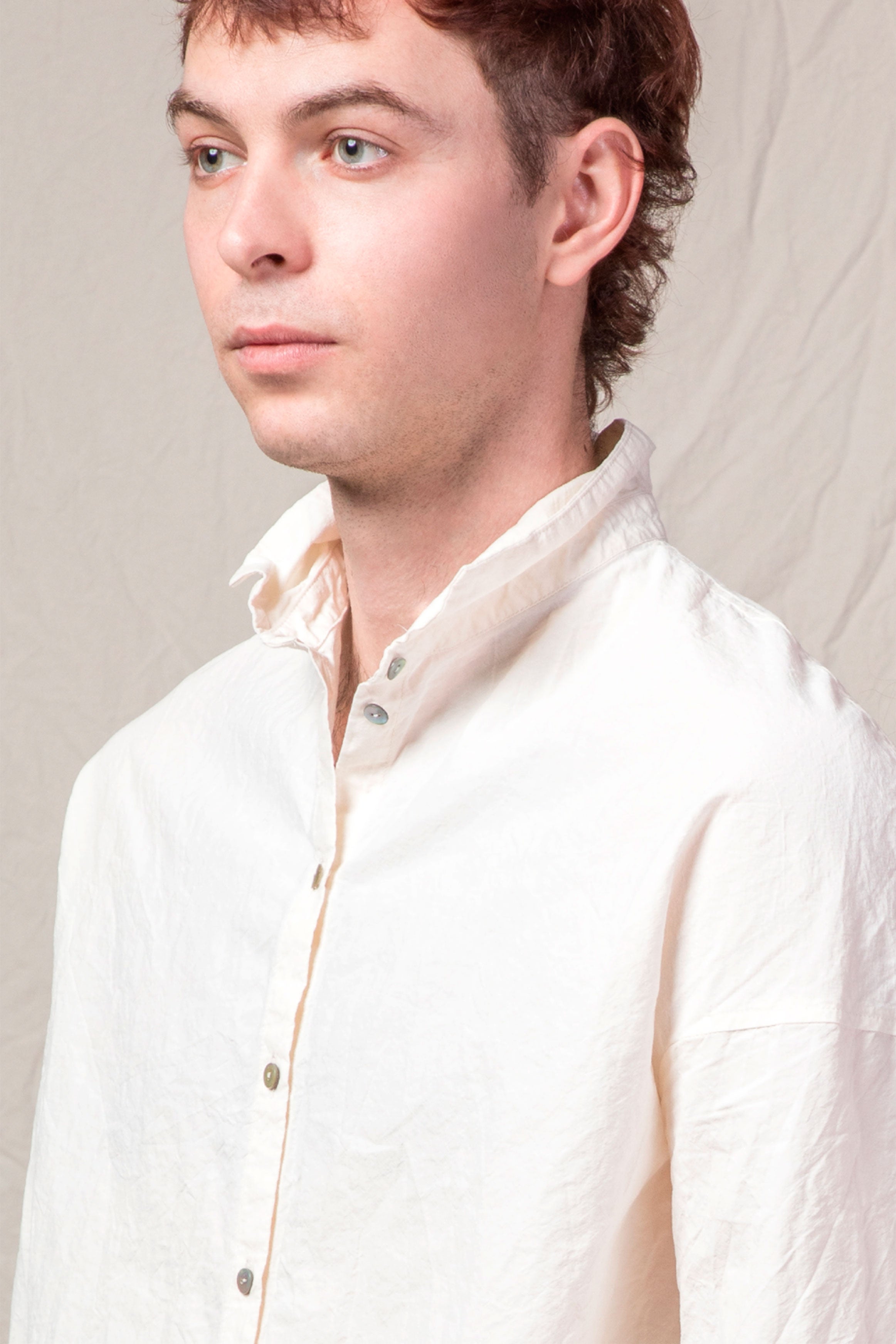 unisex collar short lwr natural