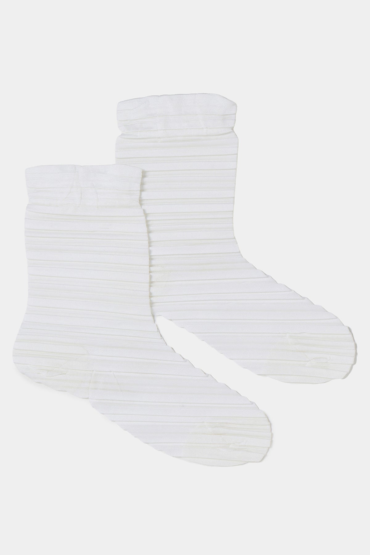 crushed socks white