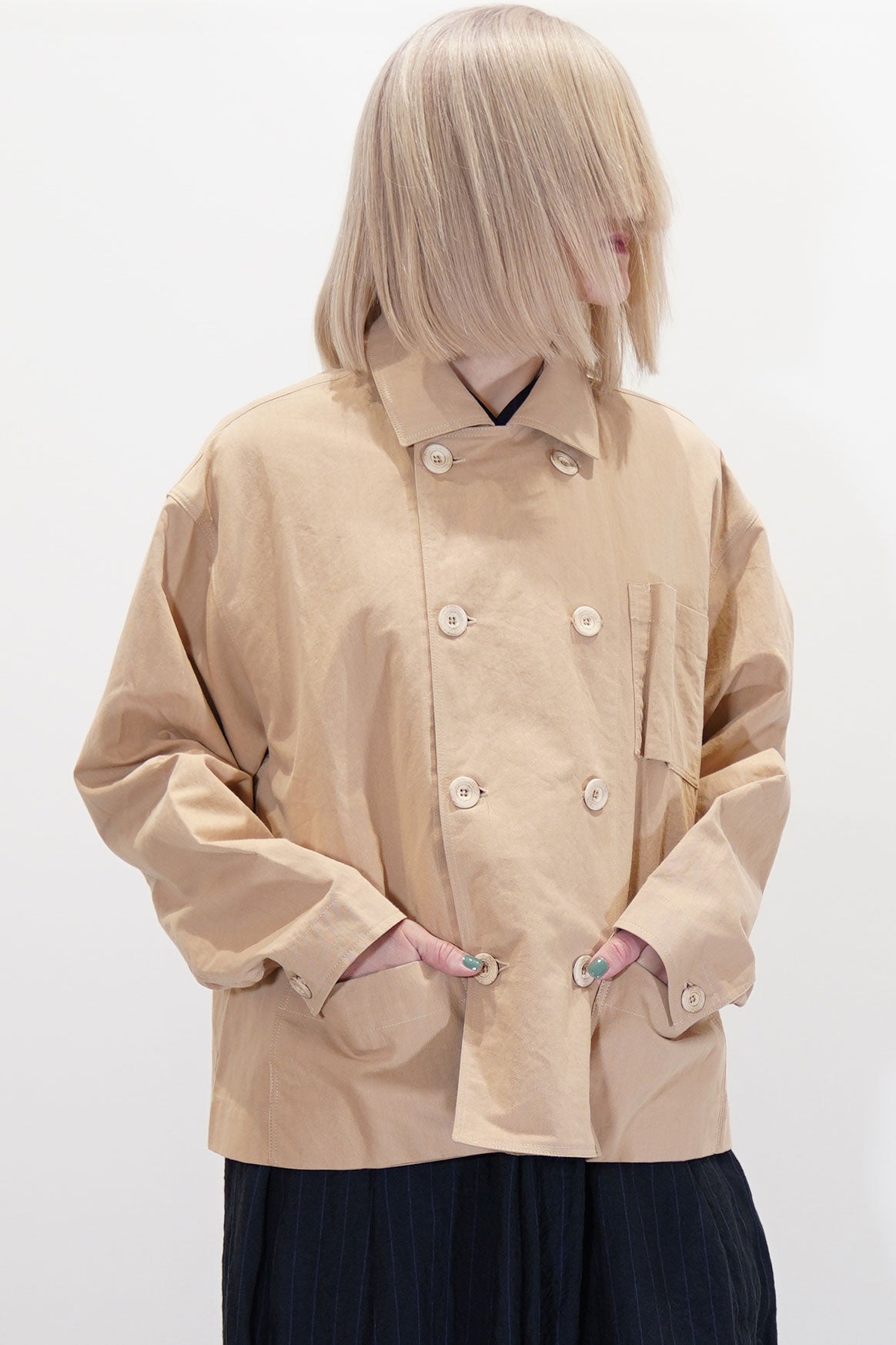 ジャケット・アウター TOOGOOD THE OFFICER COAT 67-TO2507-10 toogood cook jacket paper suiting milky tea | carrousel the store