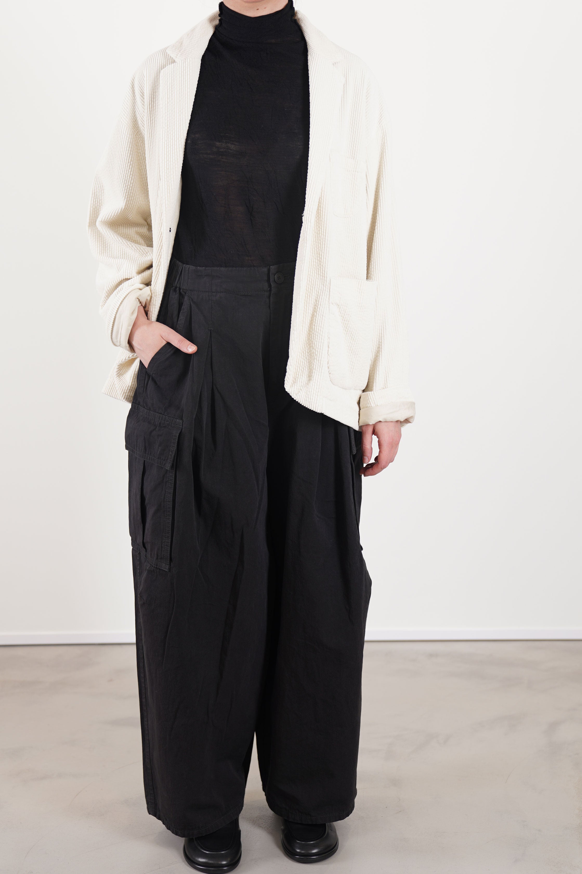 cotton grosgrain cargo pants dark brown