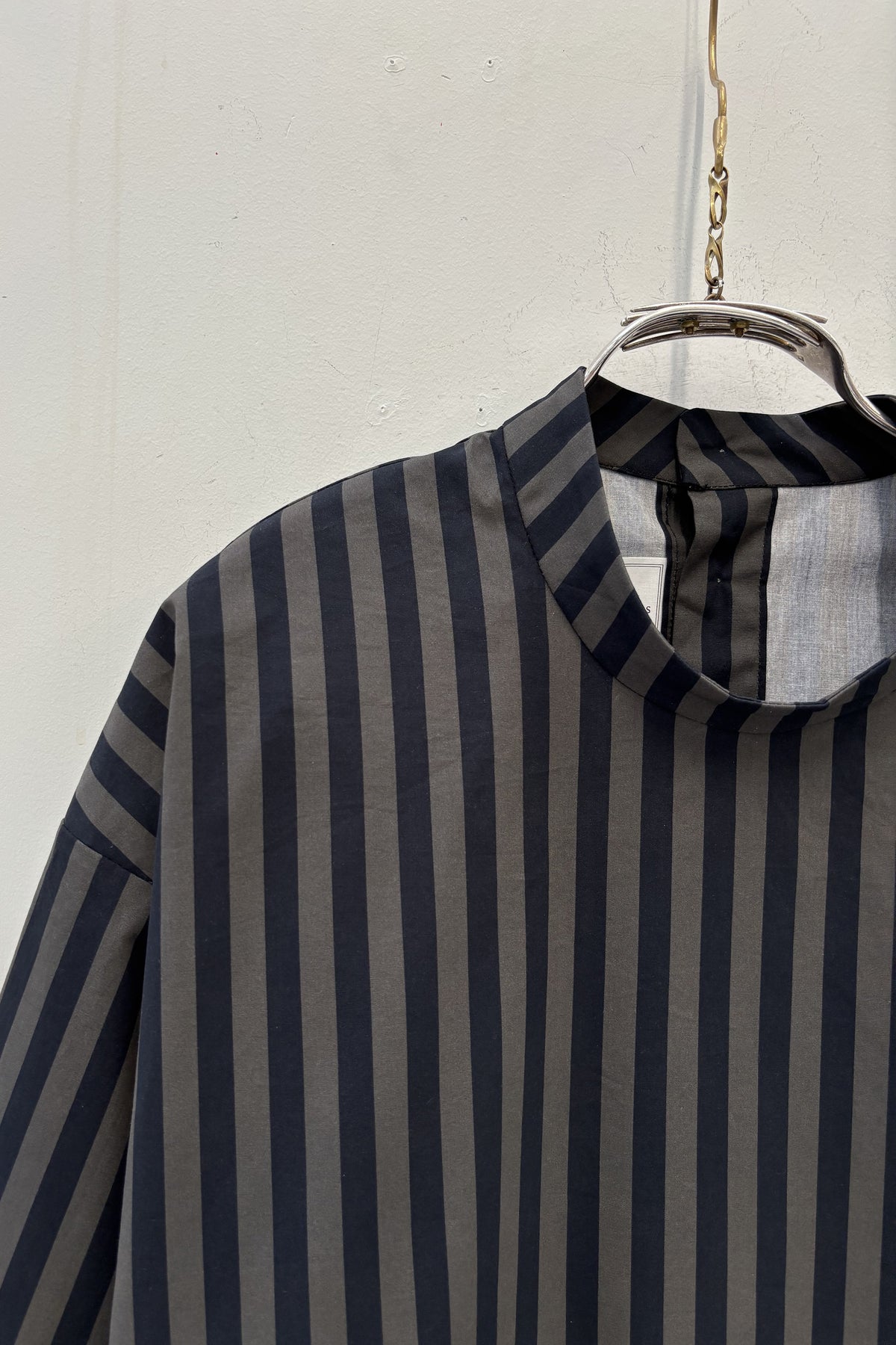 shirt sylvain grey x black stripe
