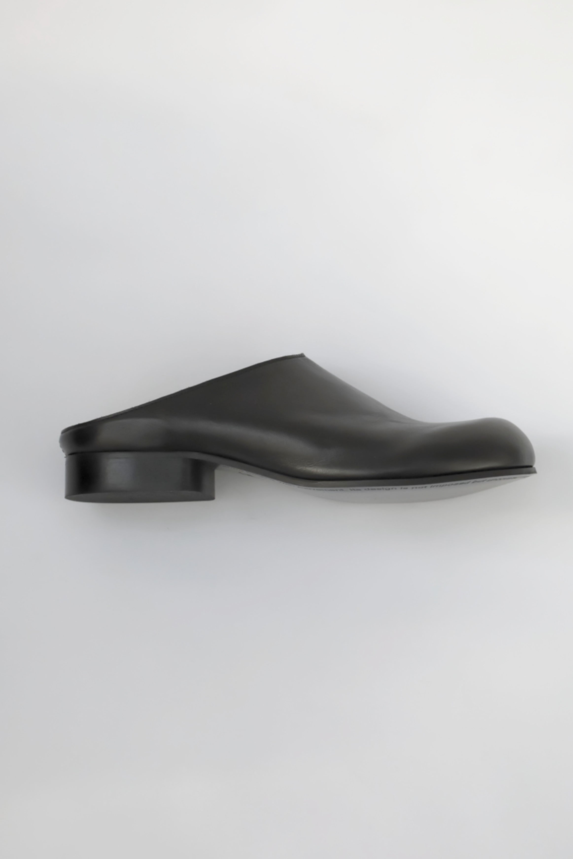 cleo mule sandals leather black