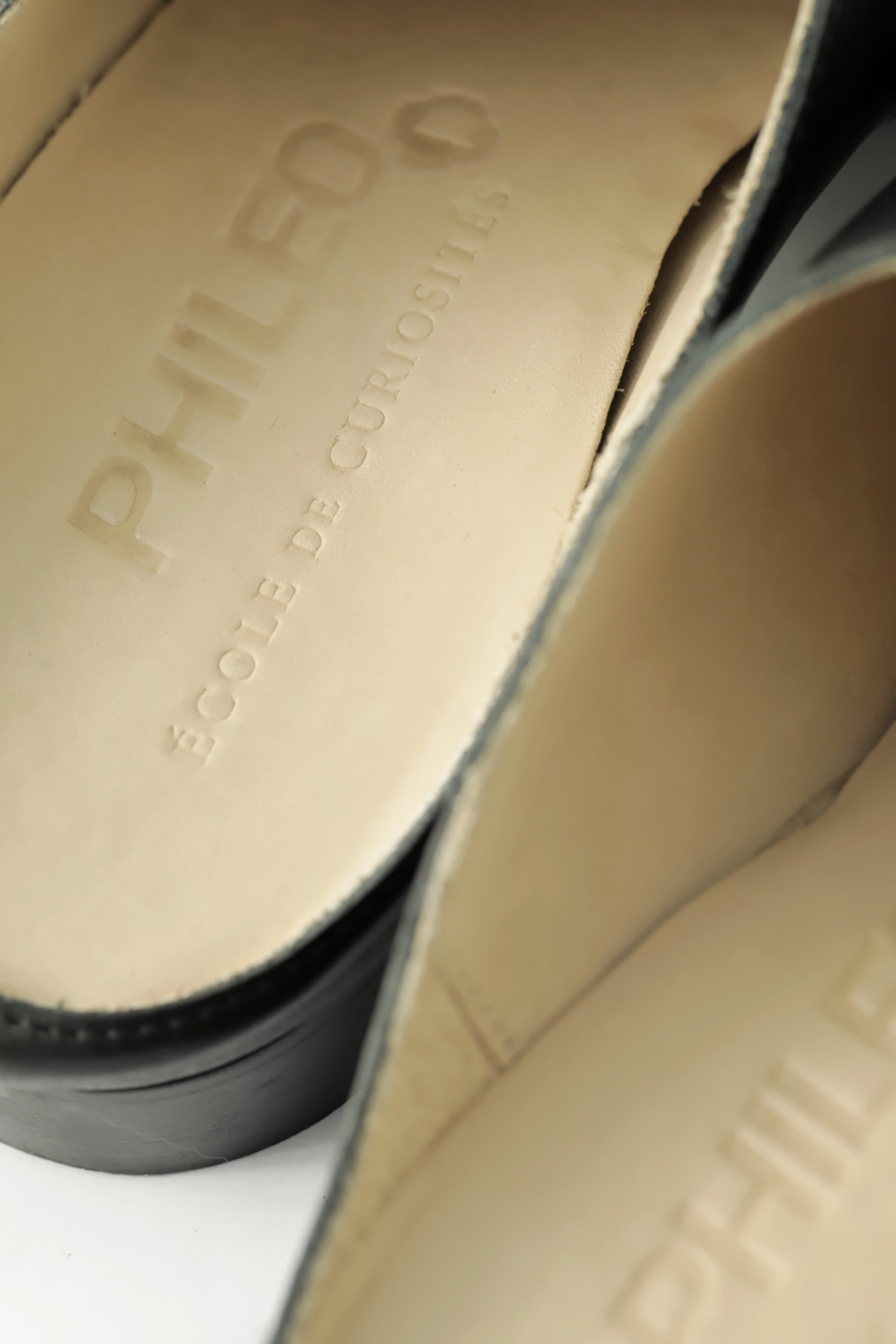 cleo mule sandals leather black