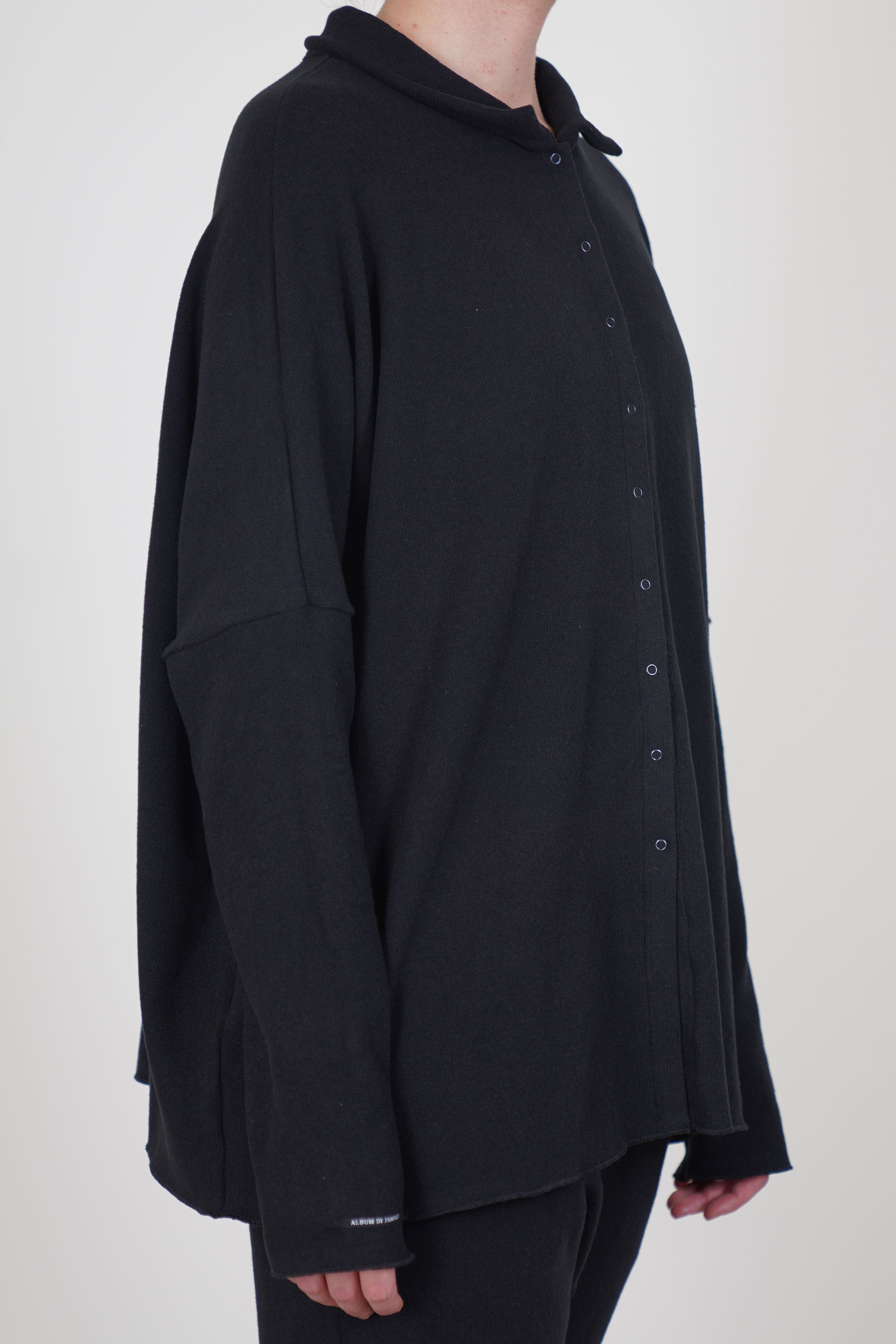 cardigan polo aperta jp black