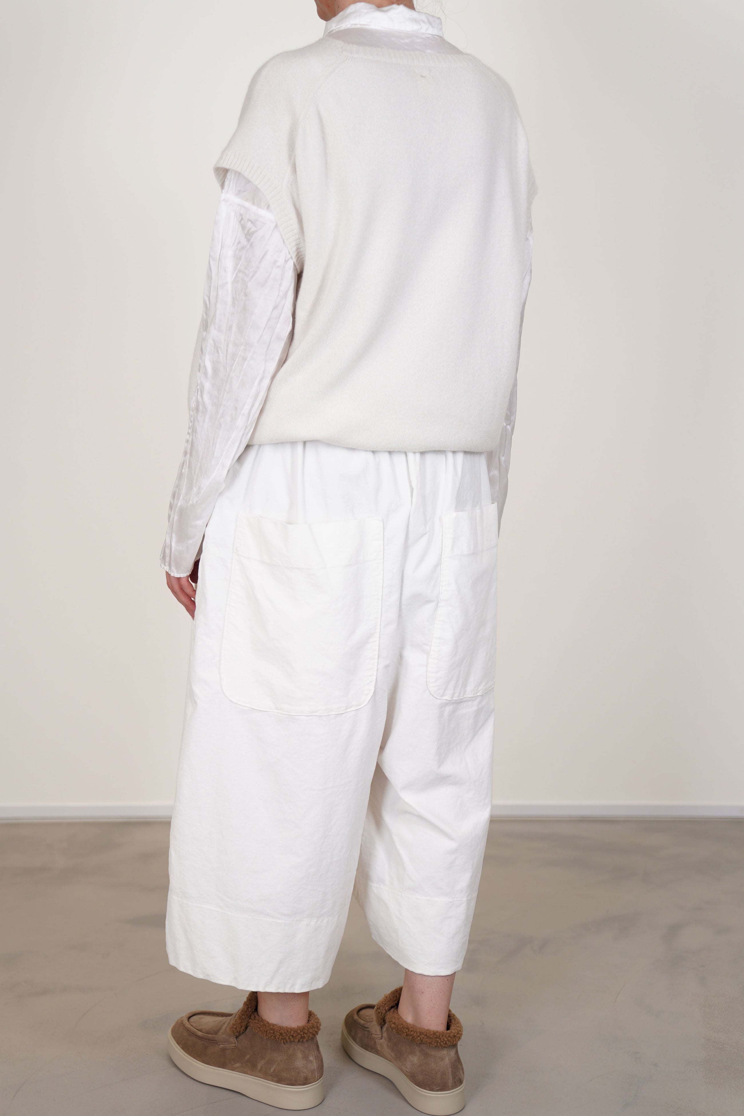 cashmere sleeveless vest oatmeal