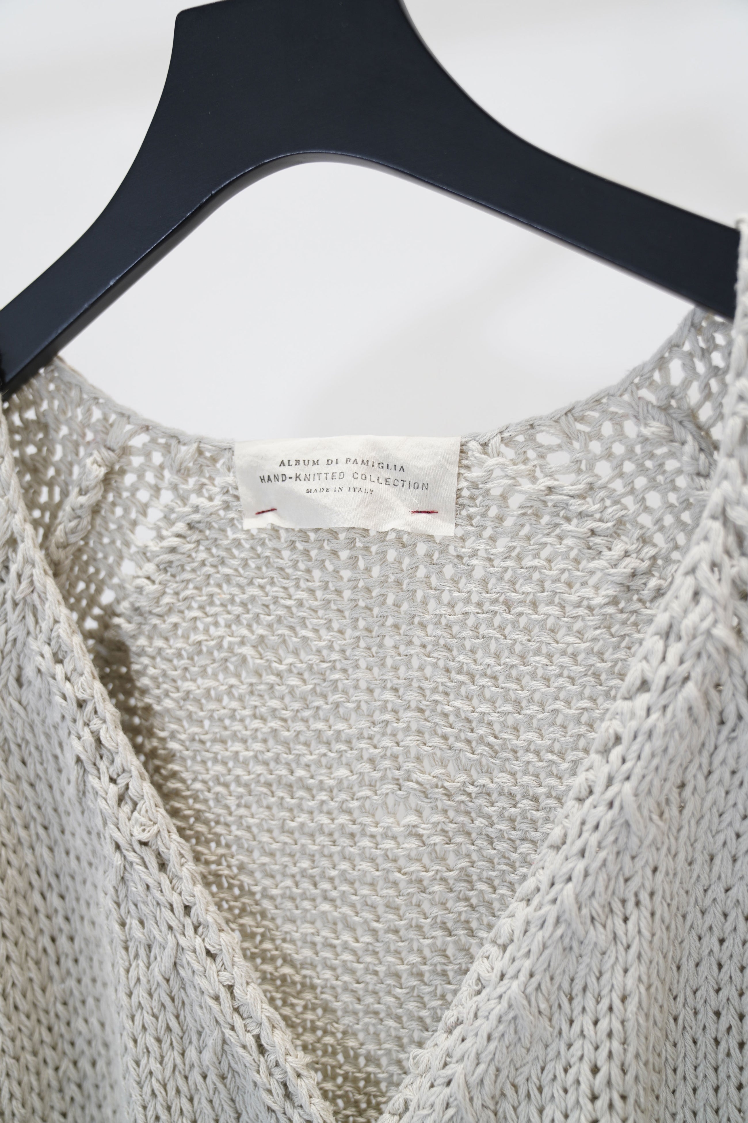 hand knitted cardigan silk milk