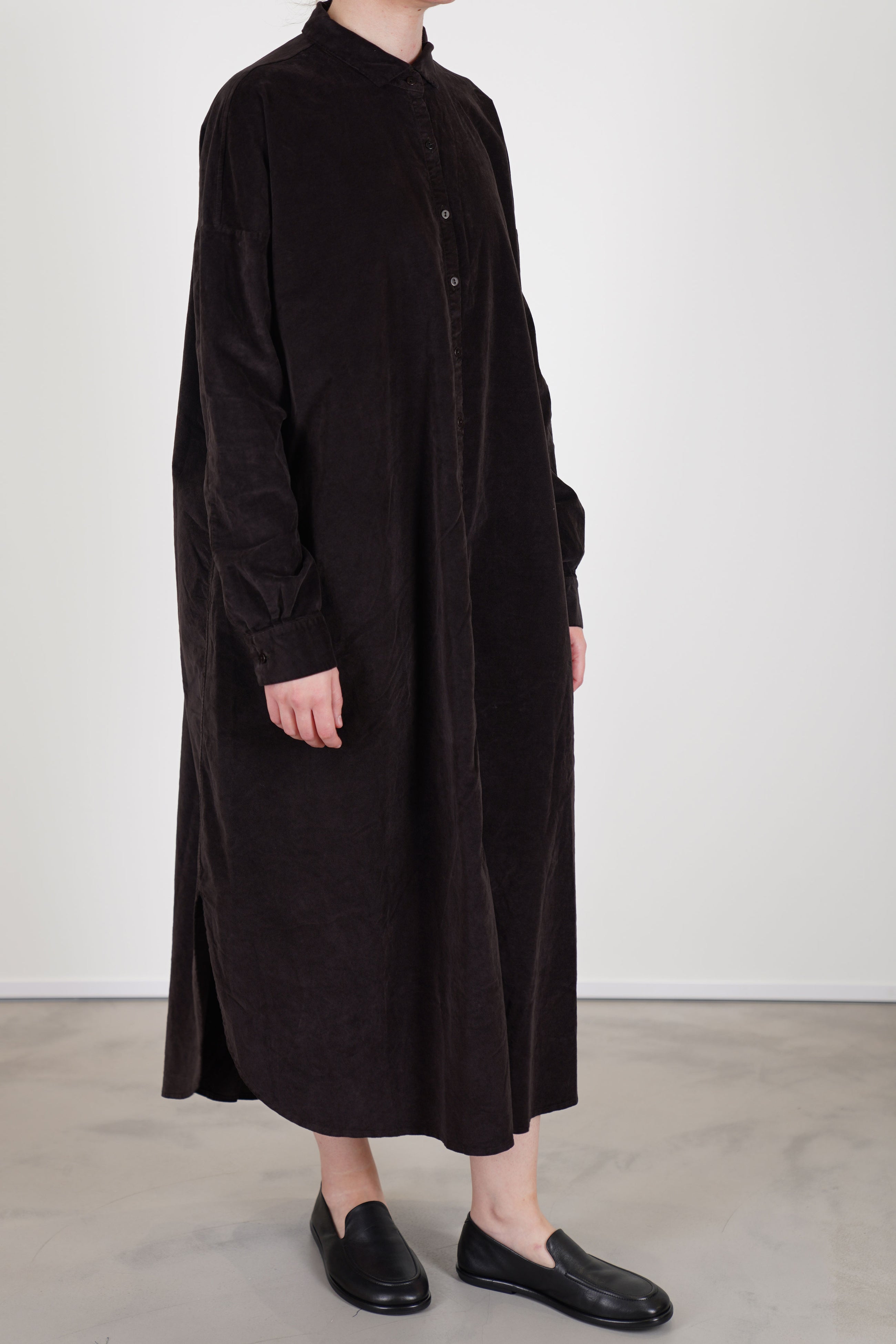 long shirt dress velvet chocolate