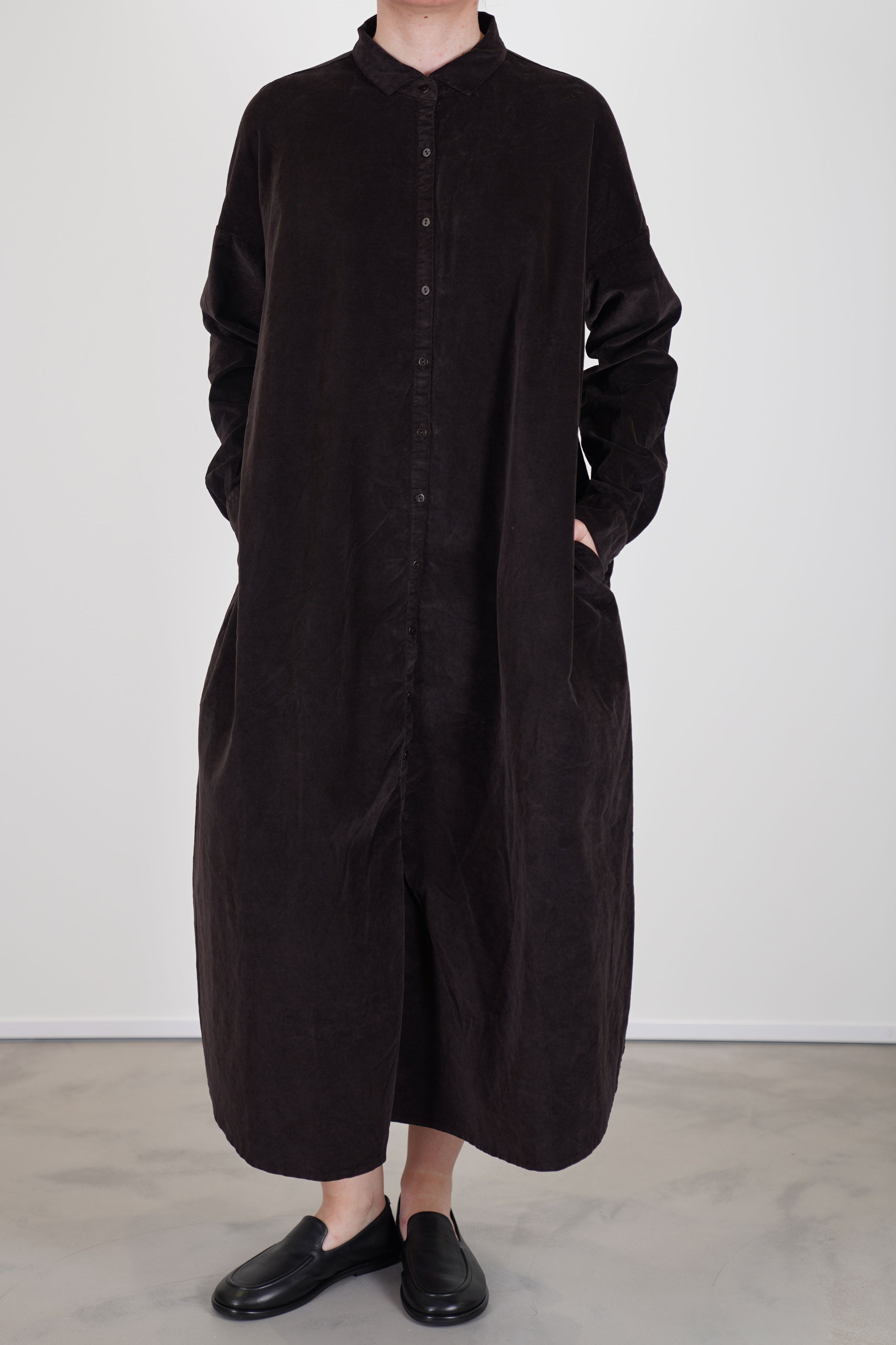 long shirt dress velvet chocolate