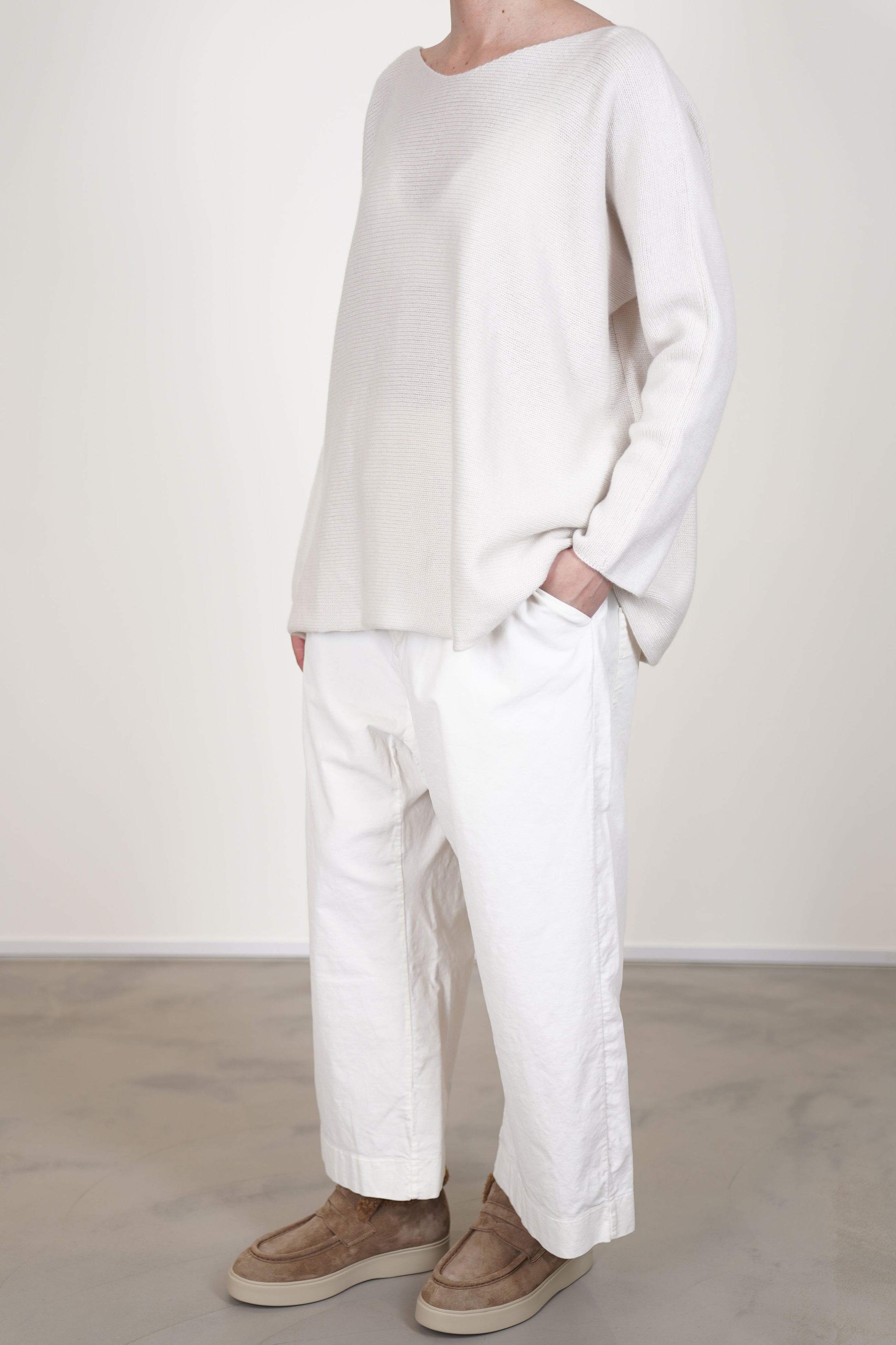 oversized boatneck sweater cashmere oatmeal