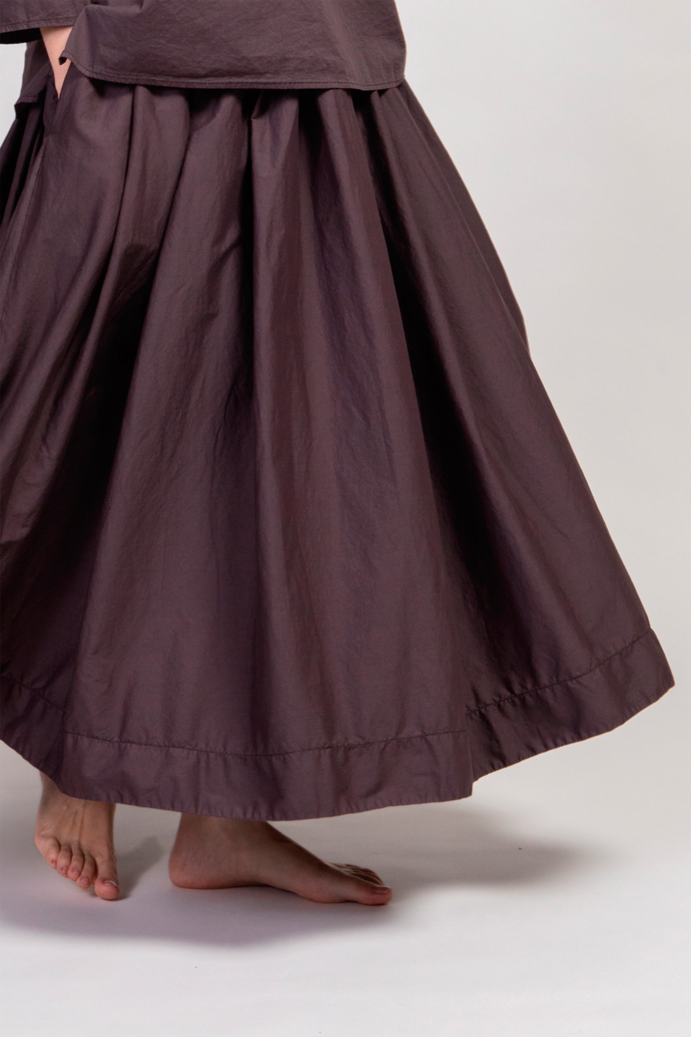 pleated long skirt tsl thyme
