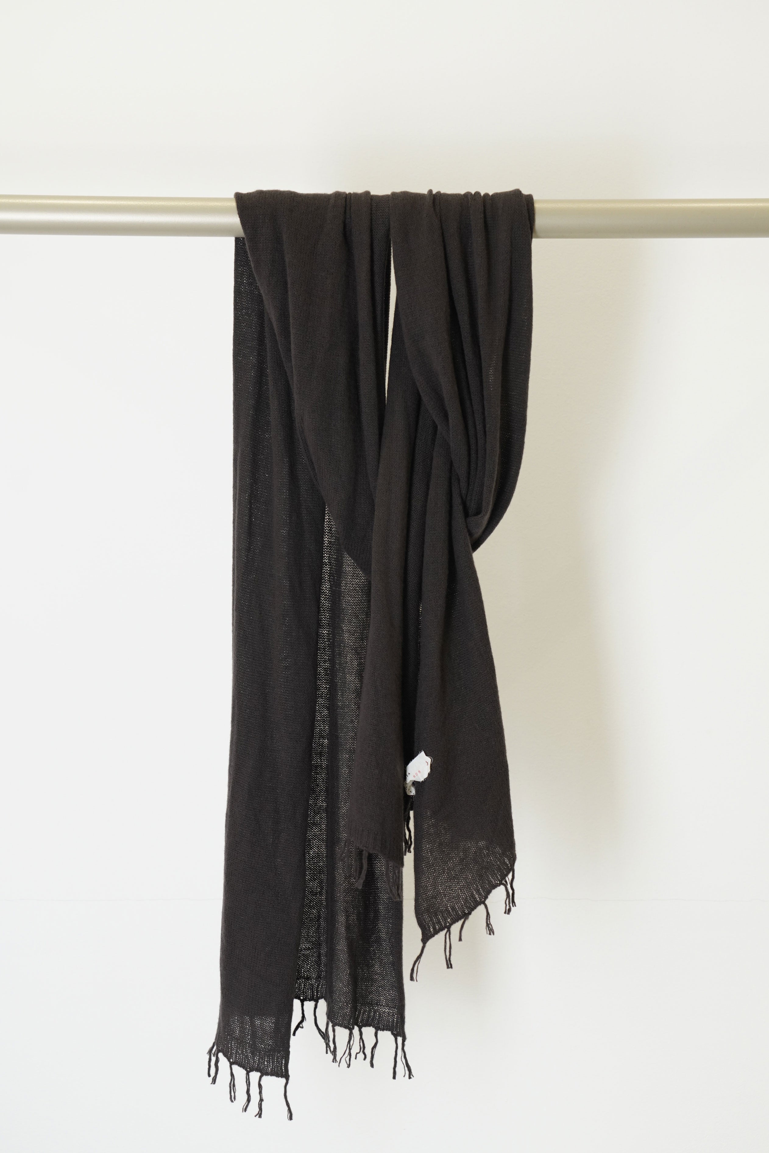 scarf sciarpa frange ws cashmere brown