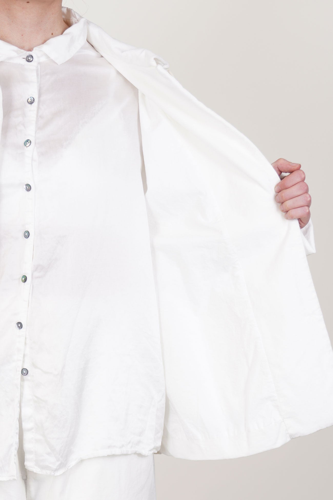 shirt loose blazer velvet milk