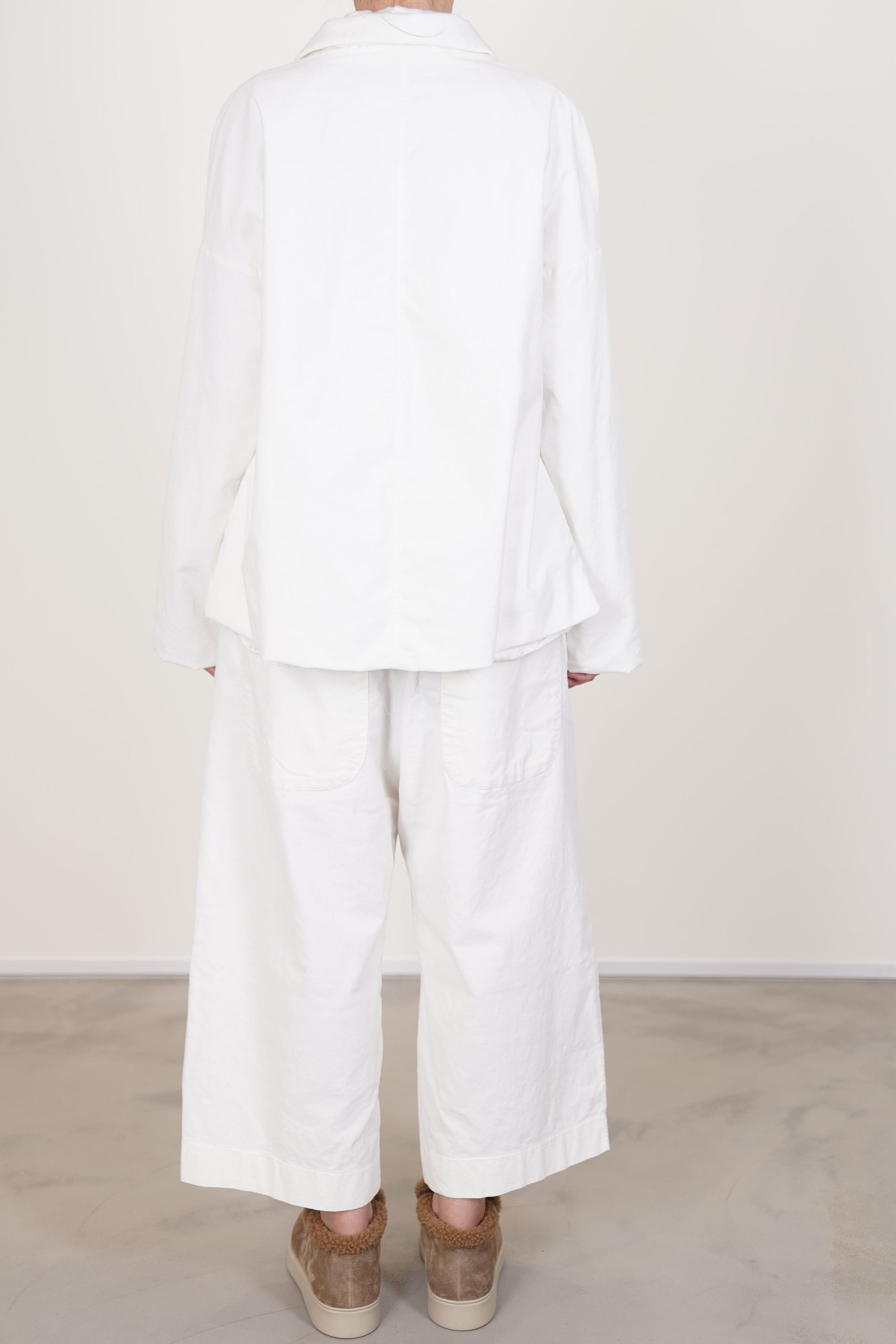 shirt loose blazer velvet milk