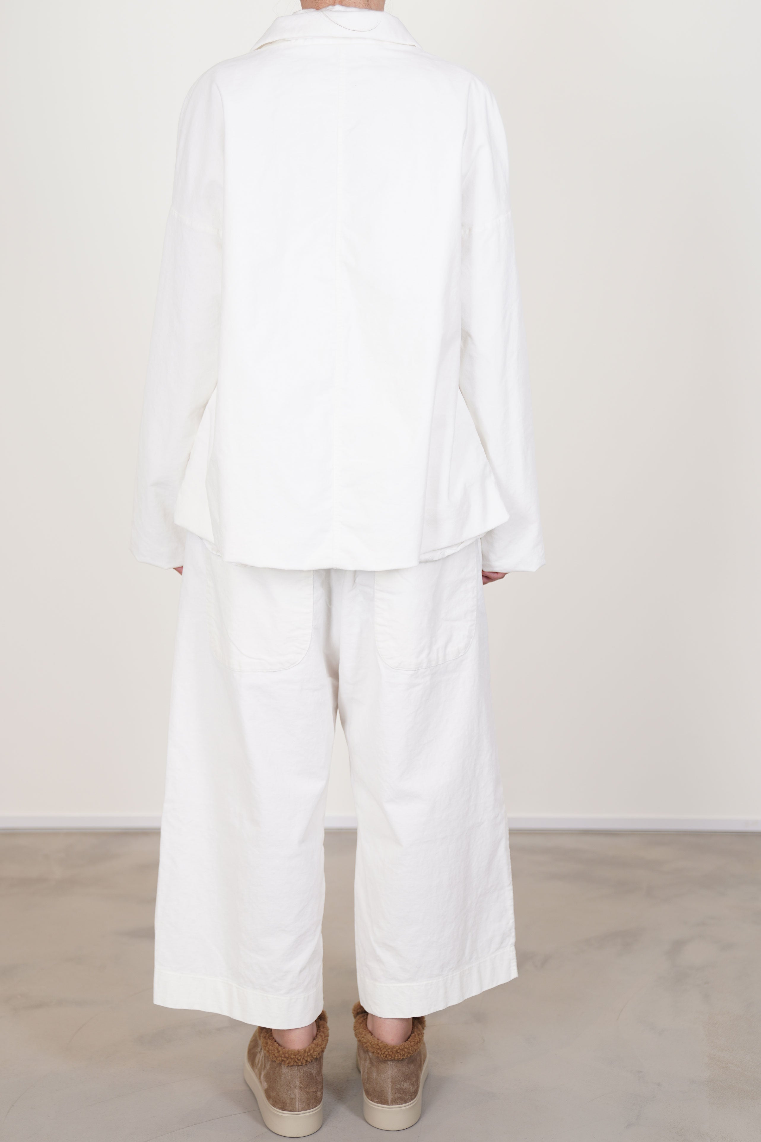 shirt loose blazer velvet milk