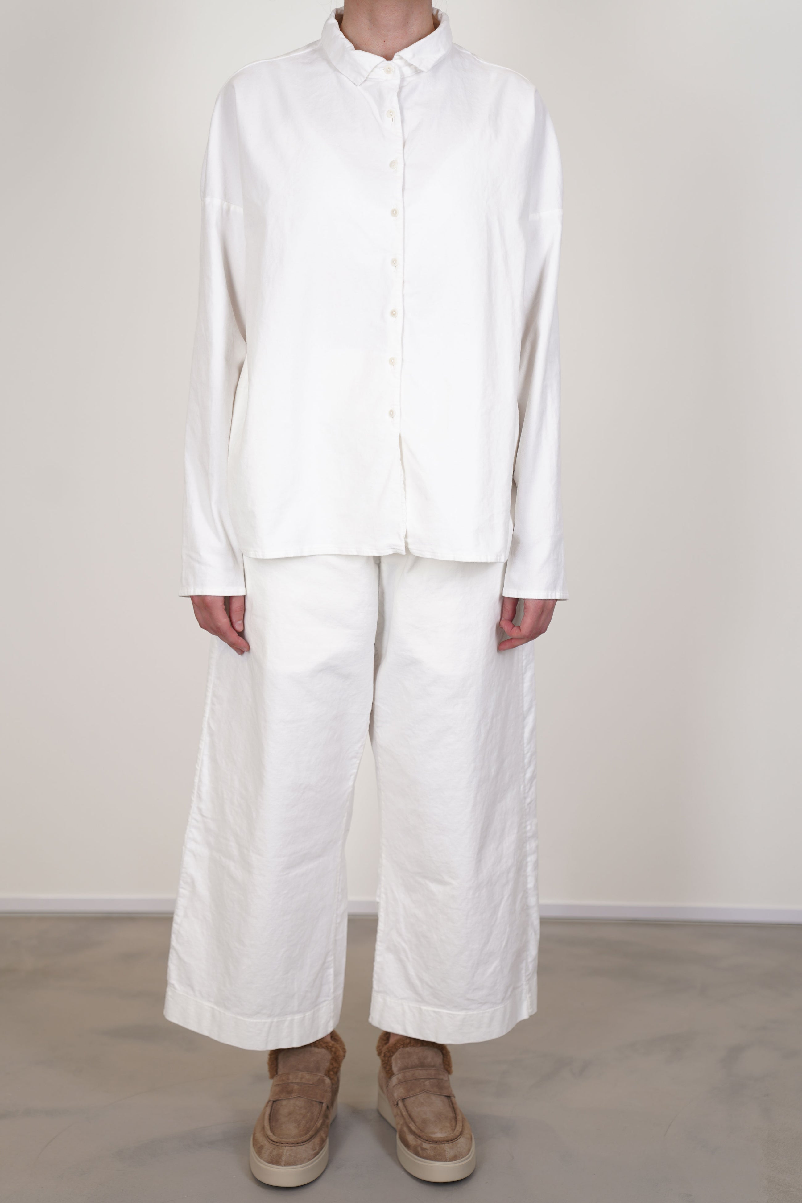 short collar shirt velvet milk