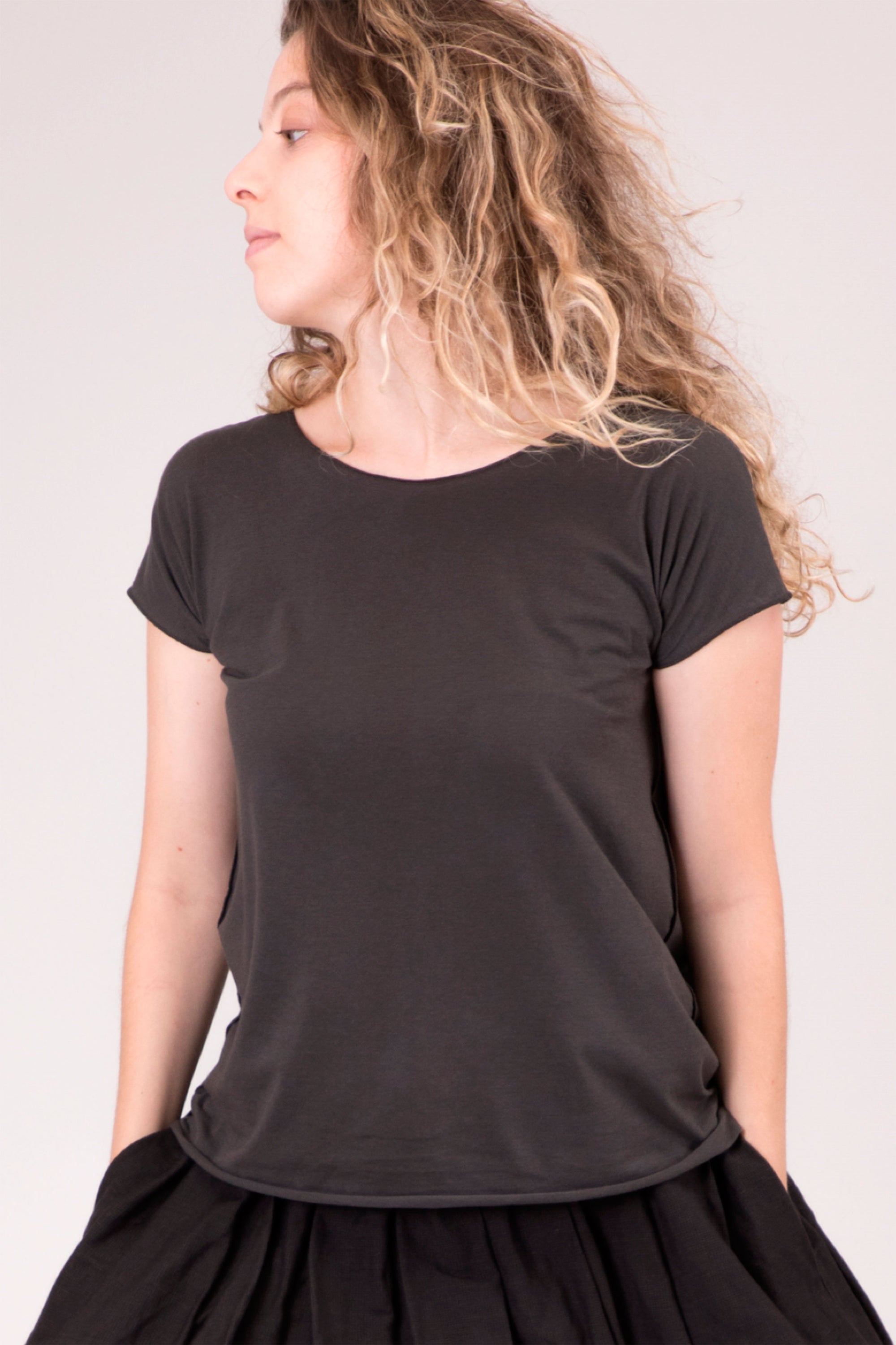 sleeveless t-shirt ljs brown