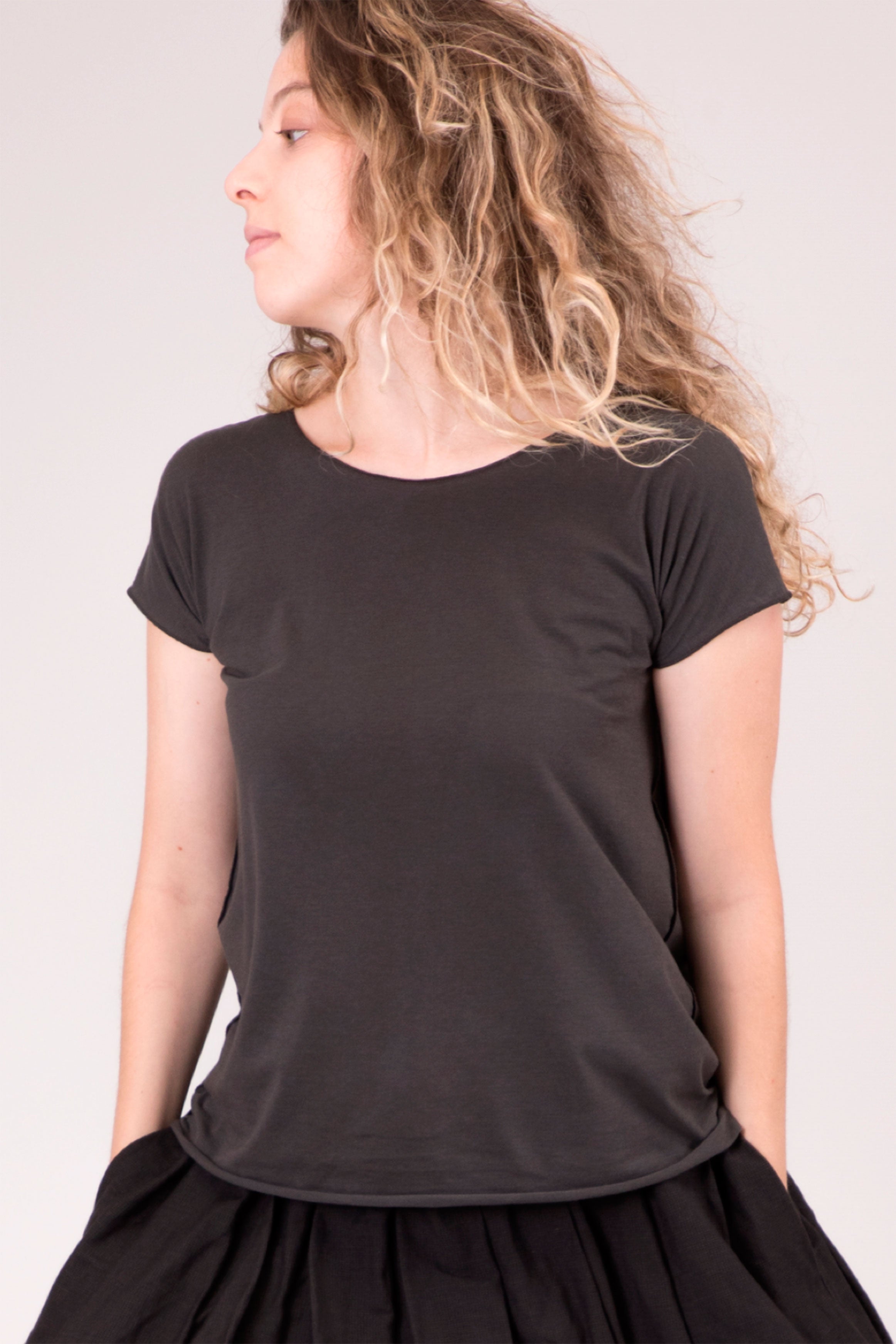 sleeveless t-shirt ljs brown