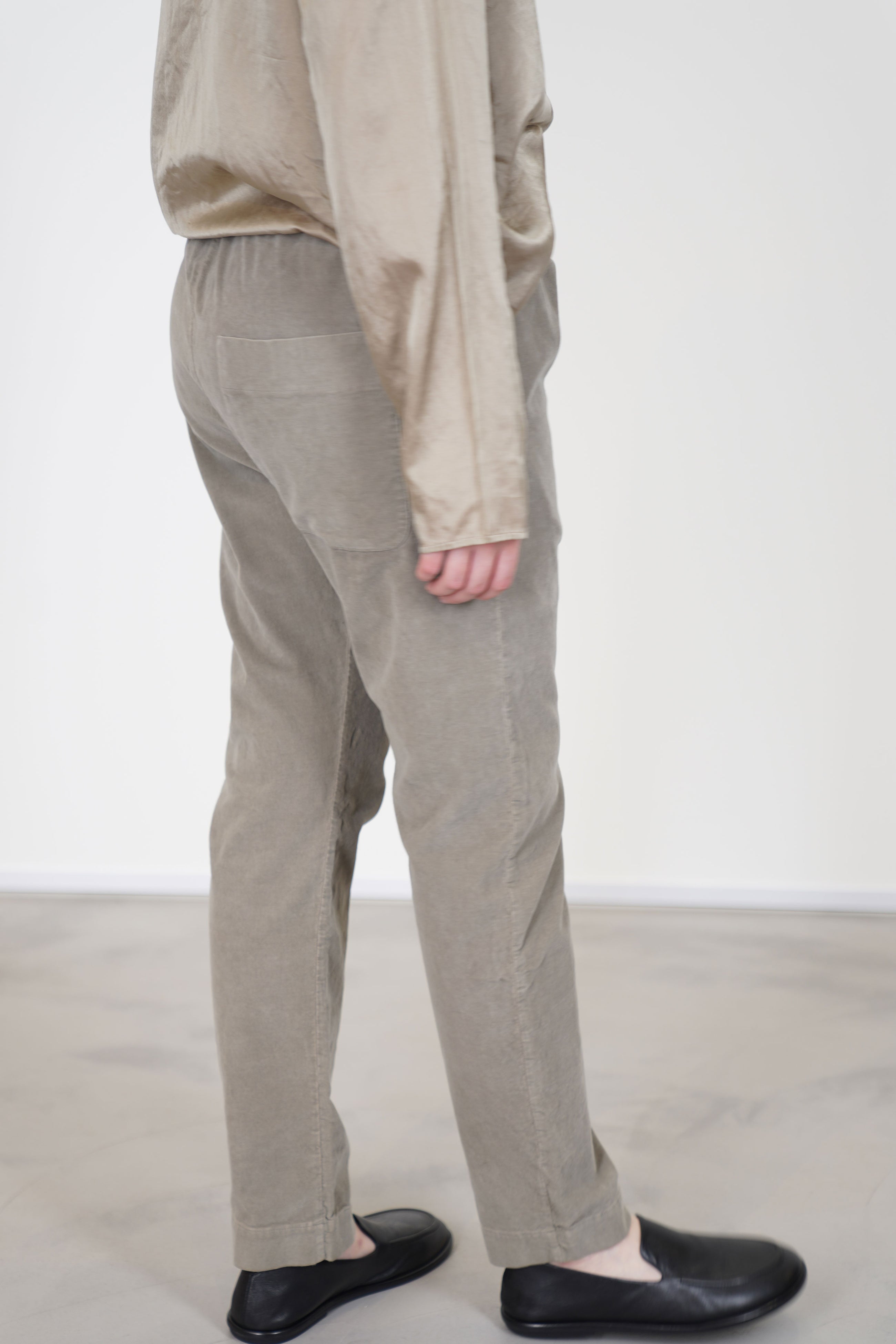 slim trousers velvet marron glace