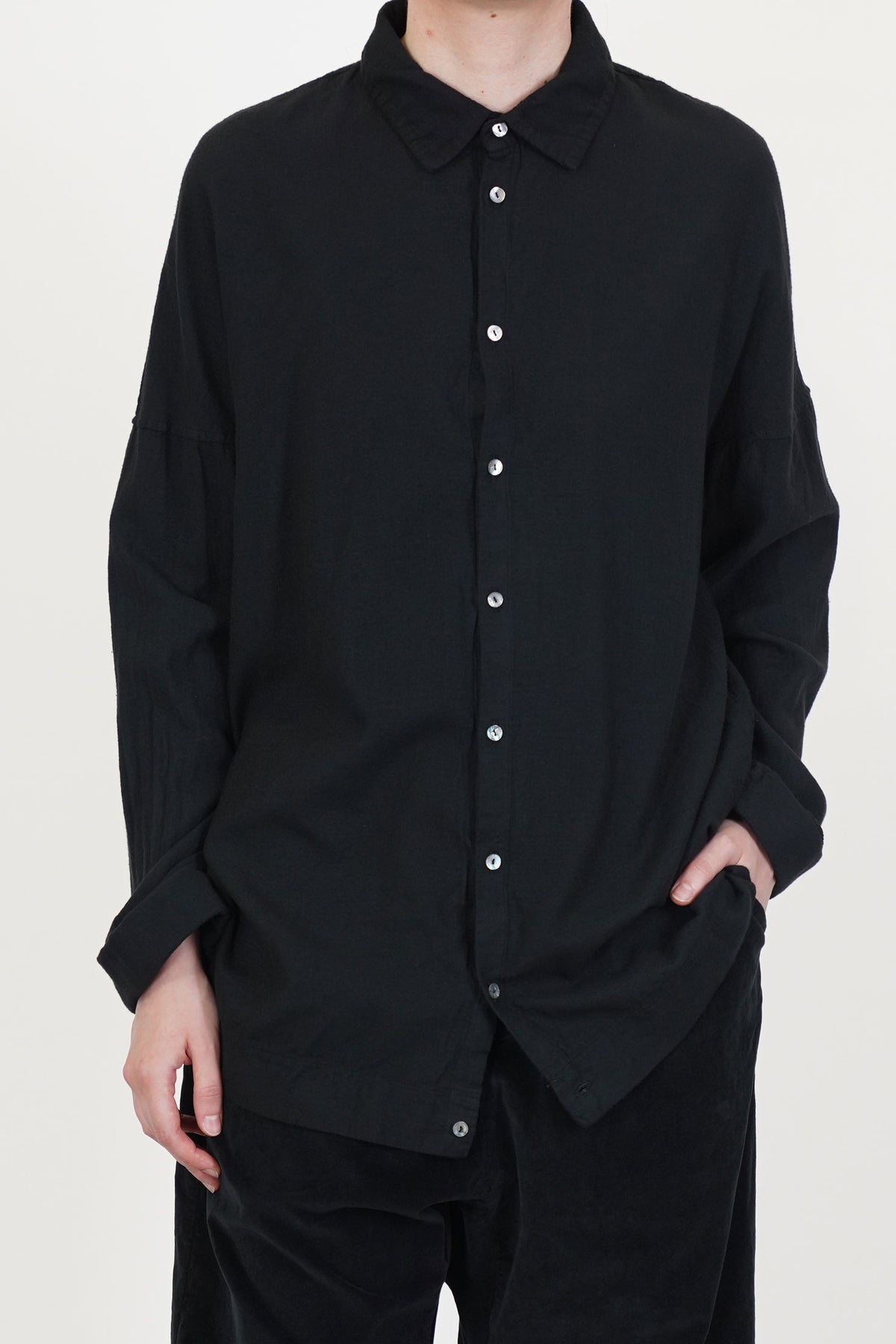unisex collar shirt lwc black