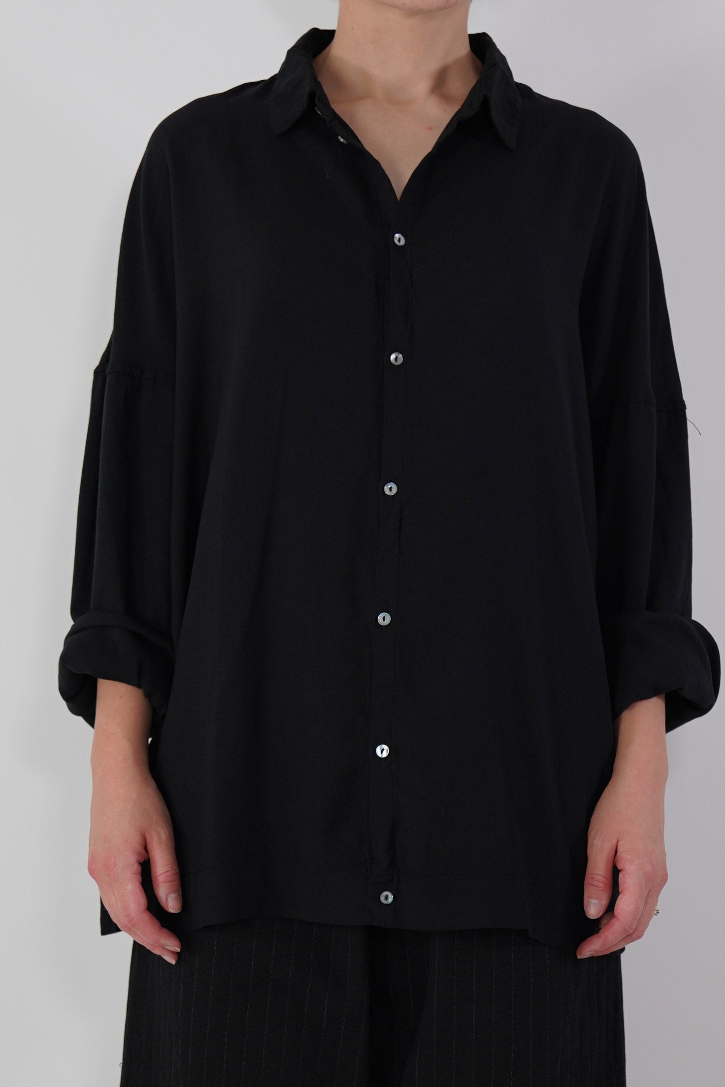unisex collar shirt tvc black