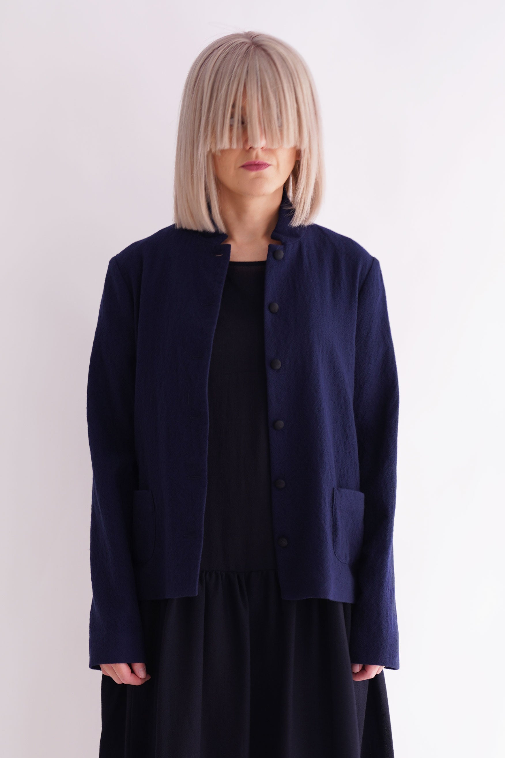 virgin wool jacket blue p1878/ts818