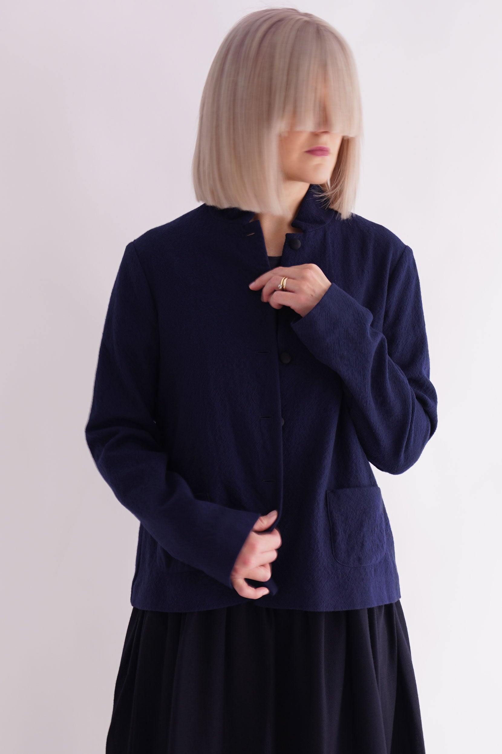 virgin wool jacket blue p1878/ts818