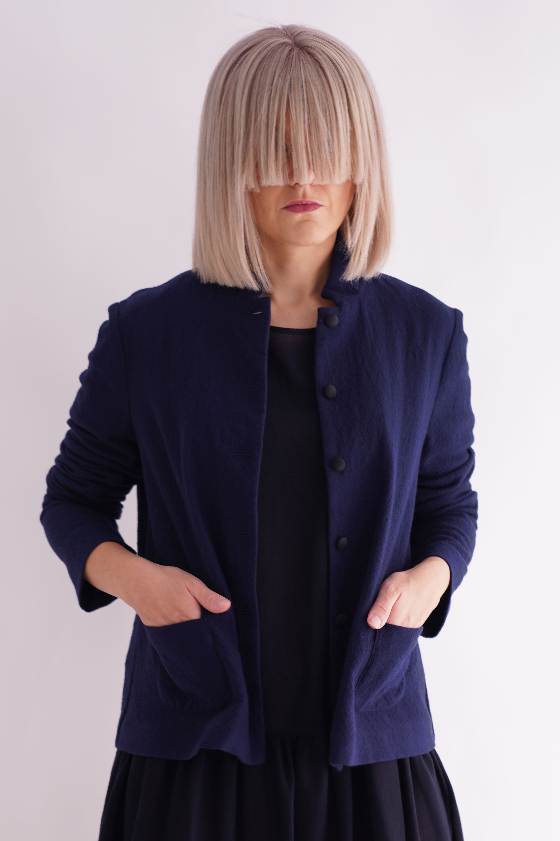 virgin wool jacket blue p1878/ts818