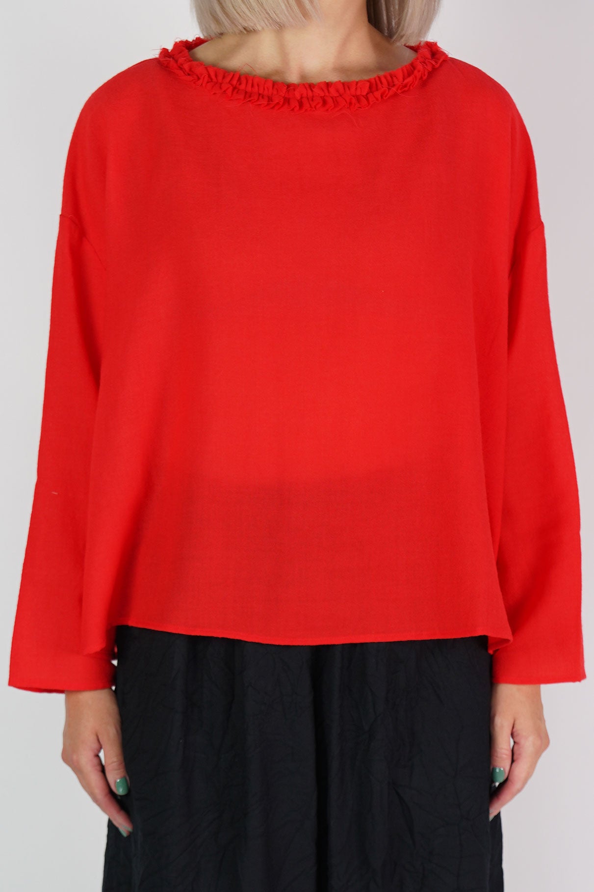 virgin wool blouse tomato p1888/ts825