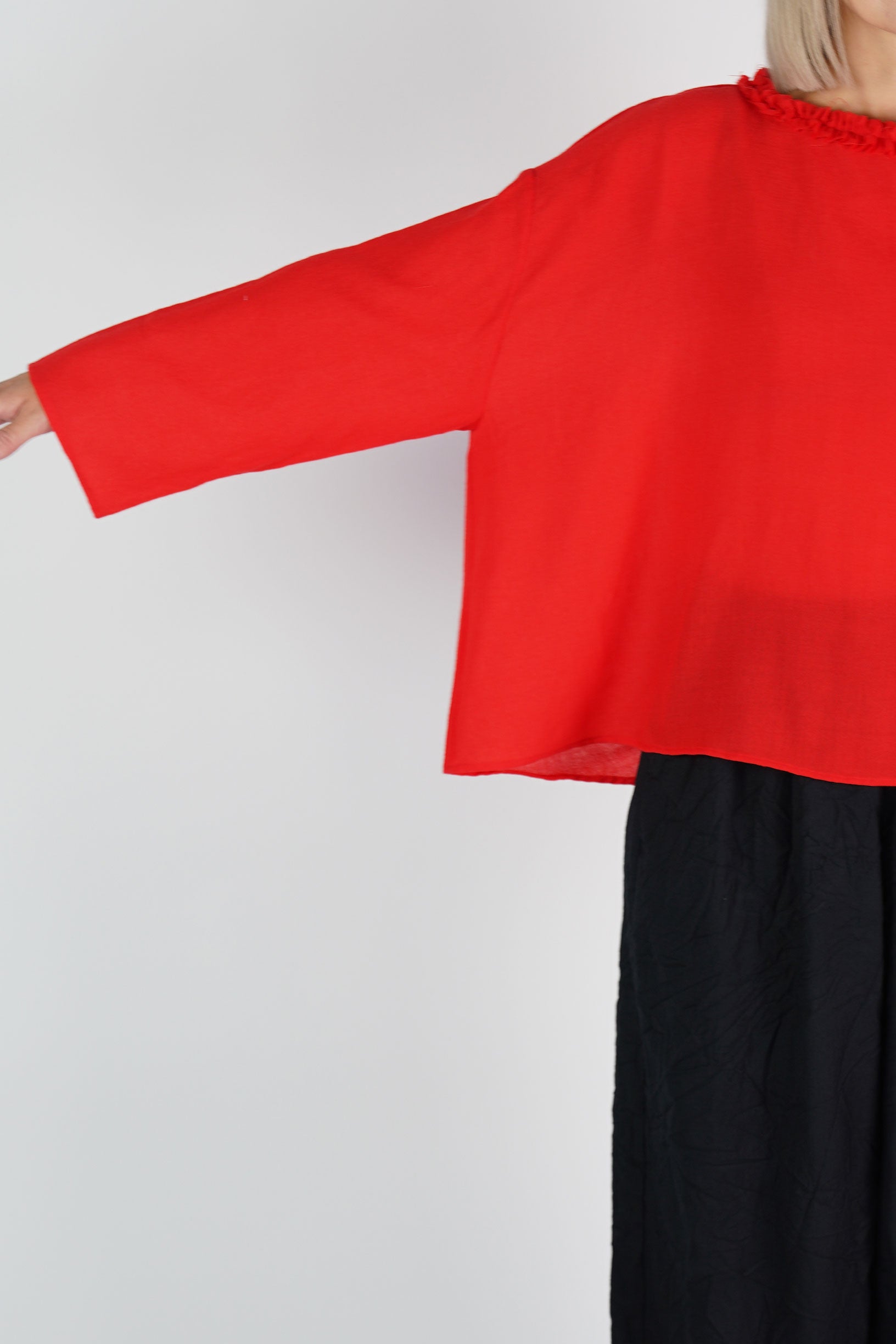 virgin wool blouse tomato p1888/ts825