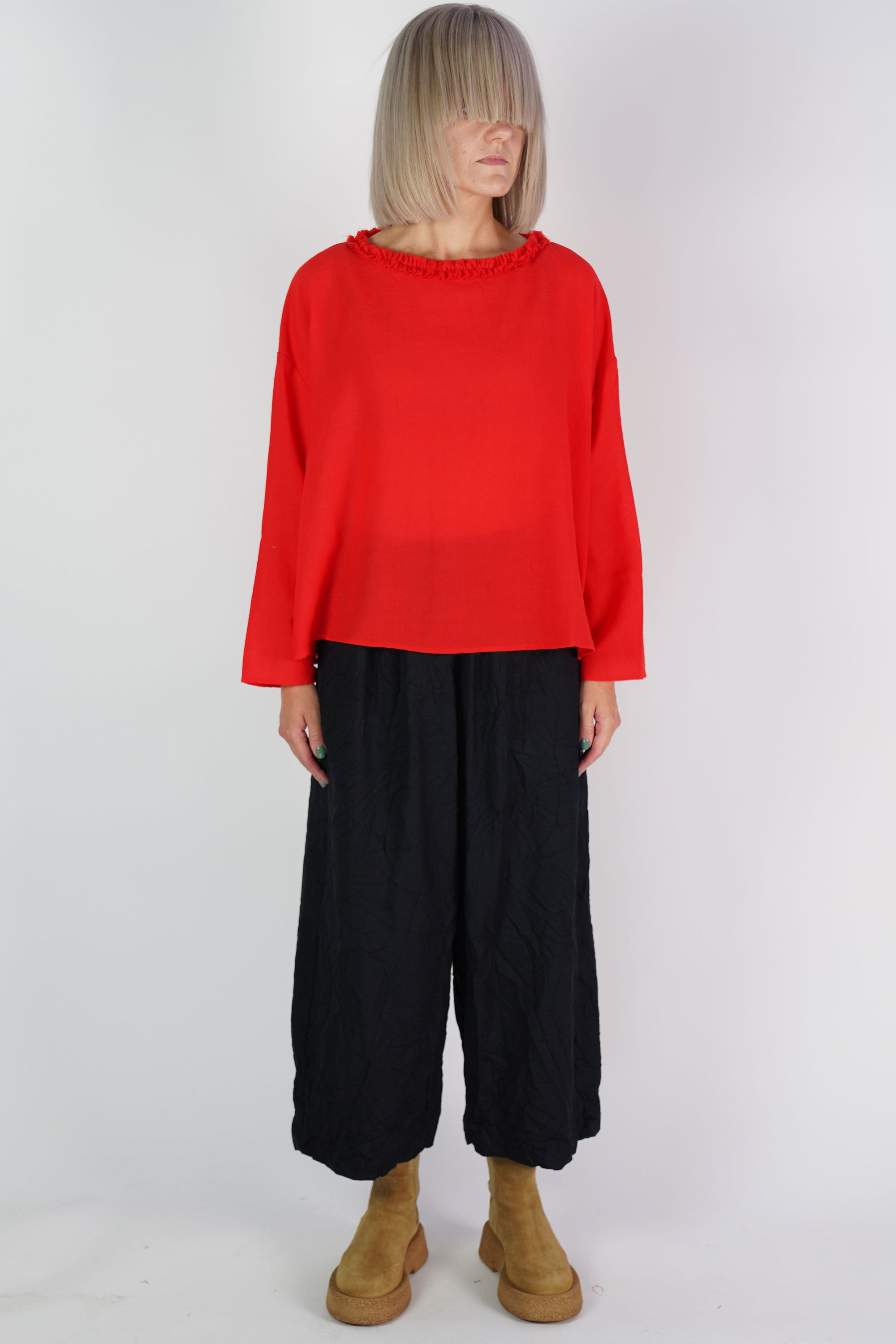 virgin wool blouse tomato p1888/ts825