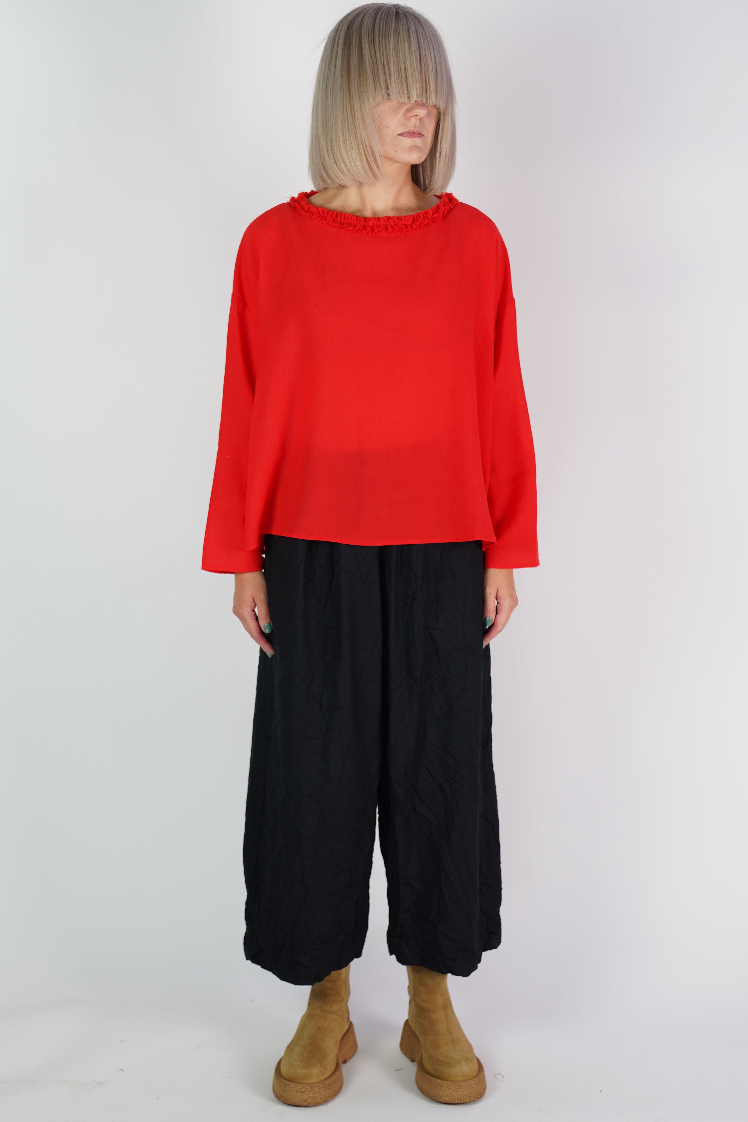 virgin wool blouse tomato p1888/ts825