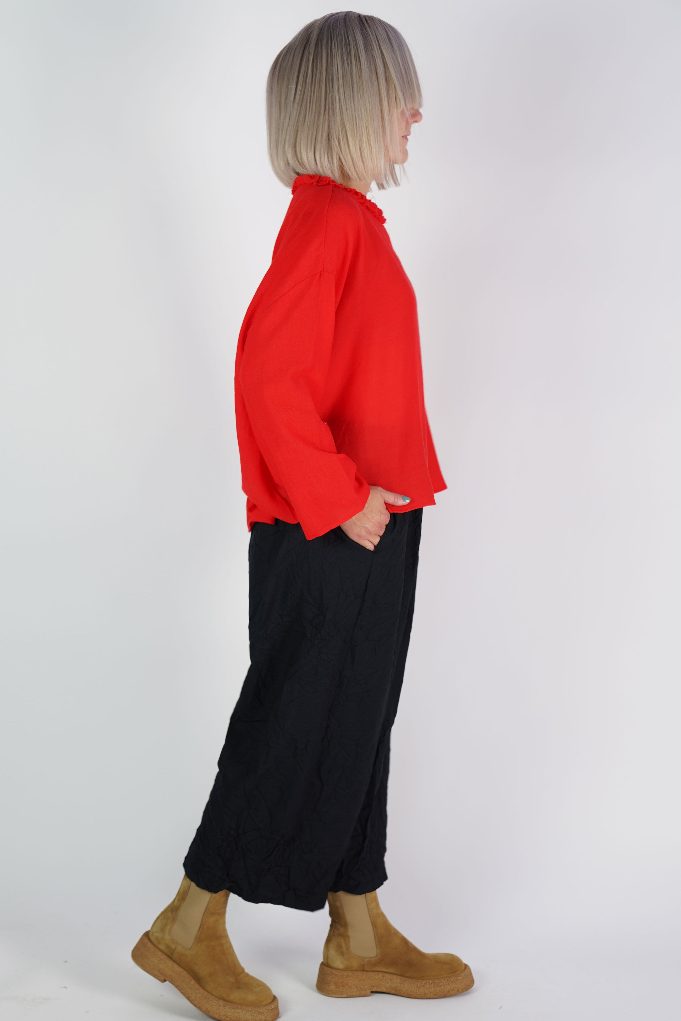 virgin wool blouse tomato p1888/ts825
