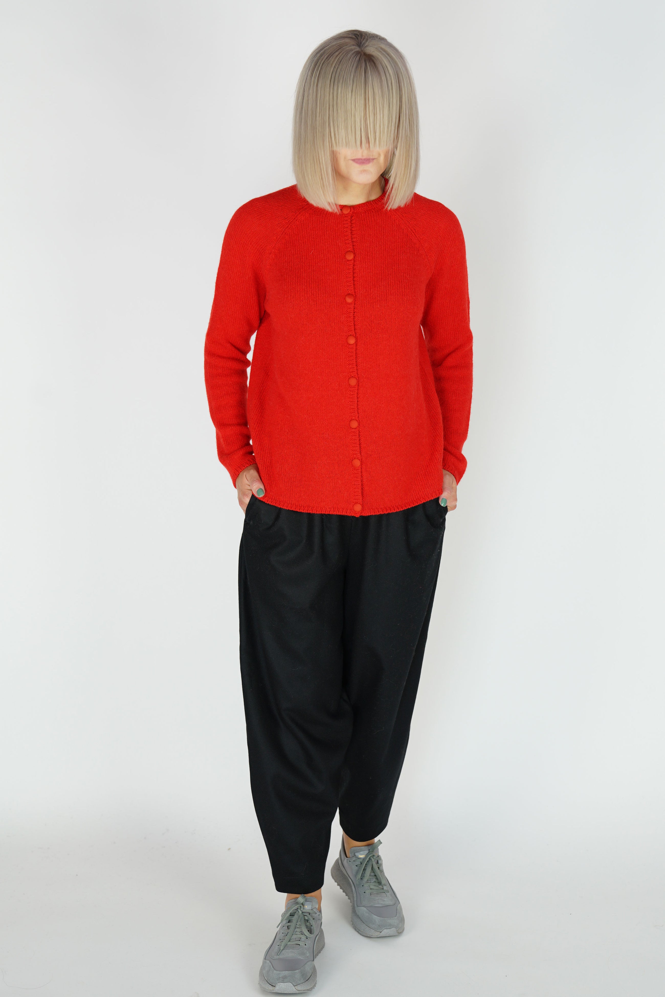 cashmere alpaca cardigan poppy p1893/ts829