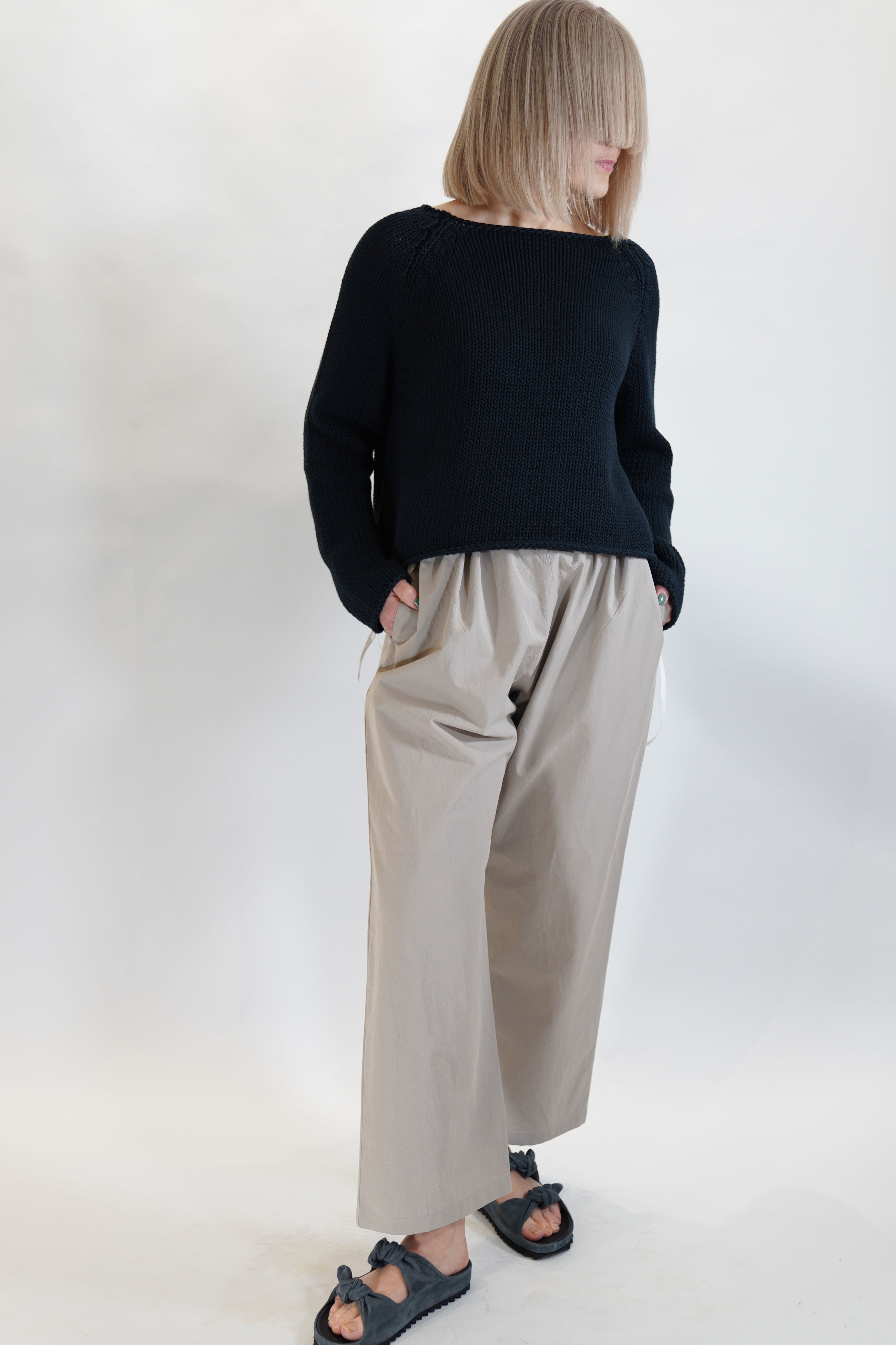 wide trousers ecru p1923/ts856