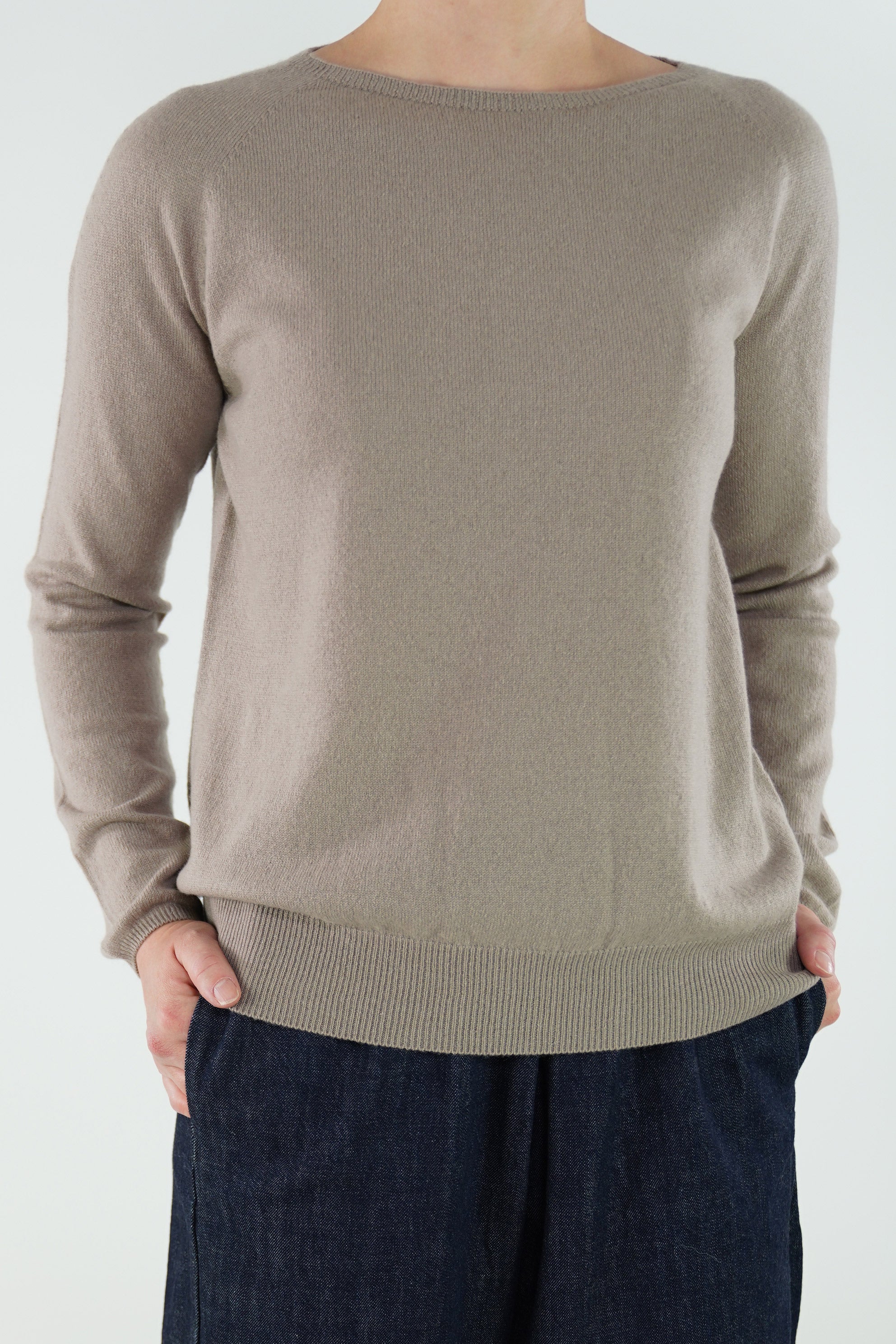 thin cashmere sweater ecru p1632/ts759
