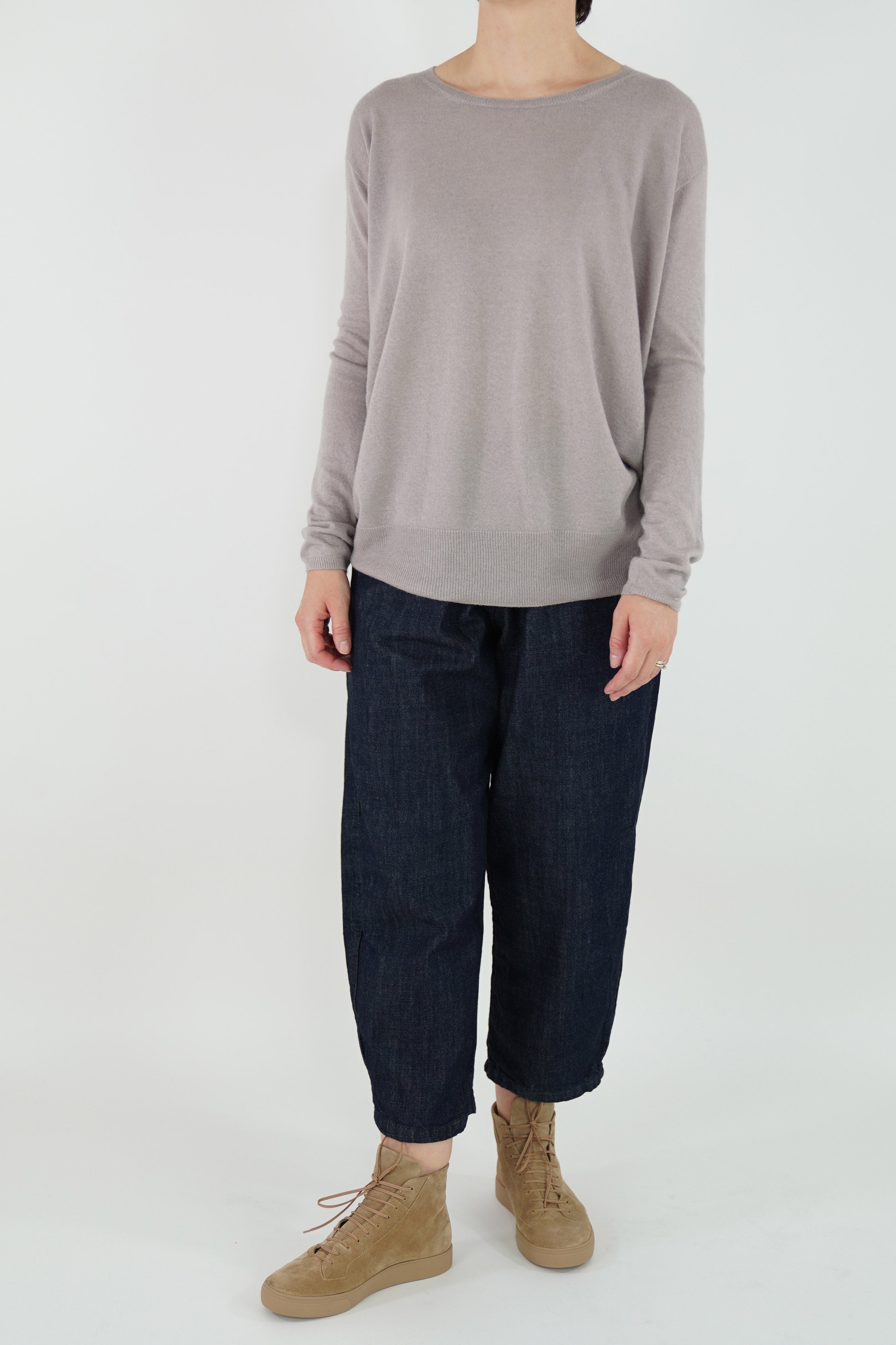 cashmere and silk sweater rosa p1633/ts719