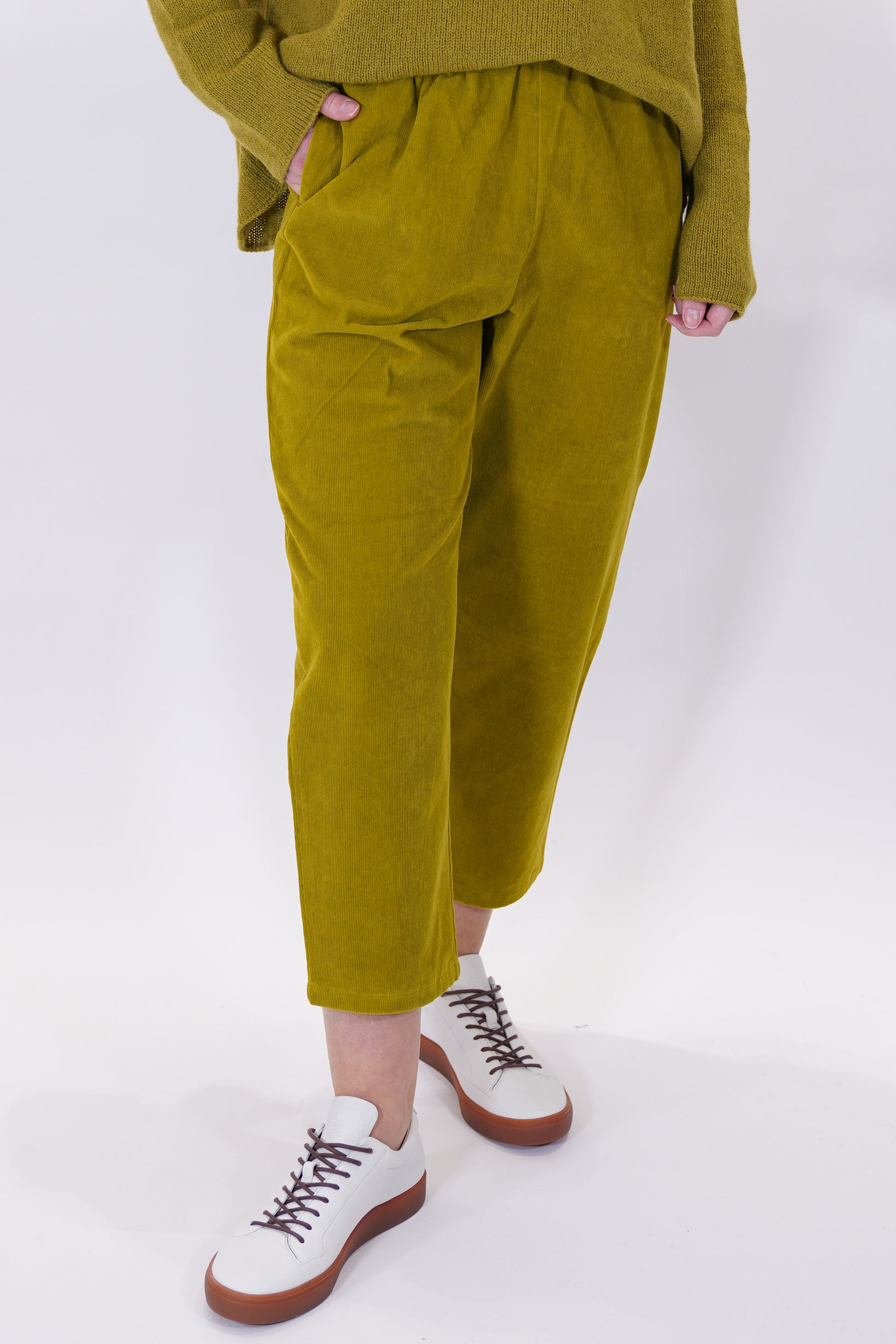 corduroy trousers grass green P645/TS841