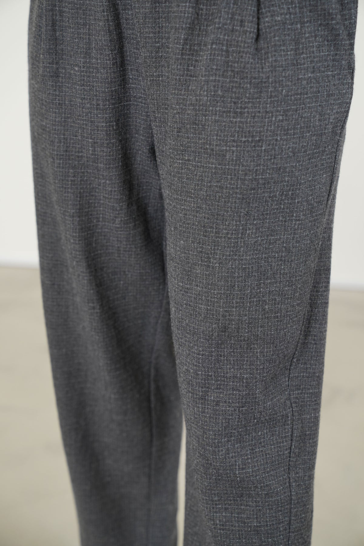 trousers virgin wool cement fine check p1002/ts1007