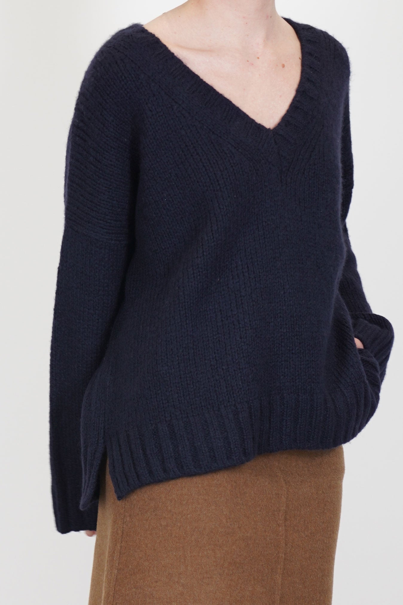 cashmere knit ferro navy