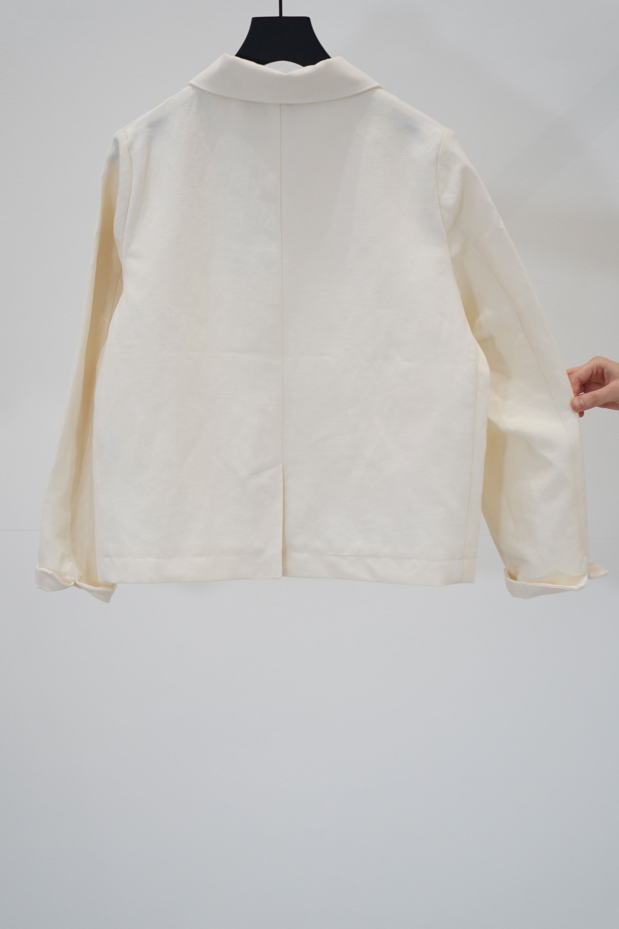cotton linen jacket lotto ivory