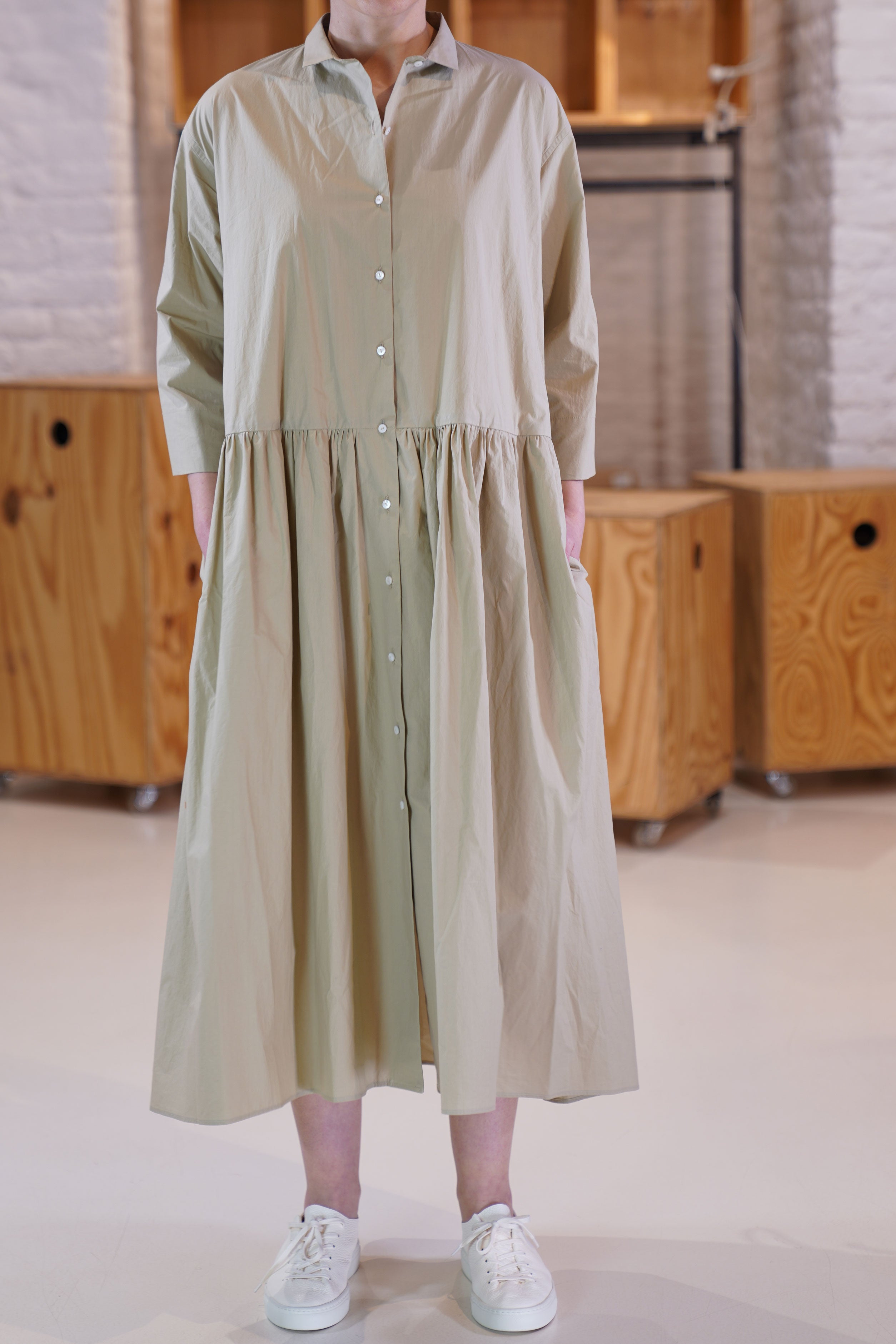 cotton dress ginger cappuccino