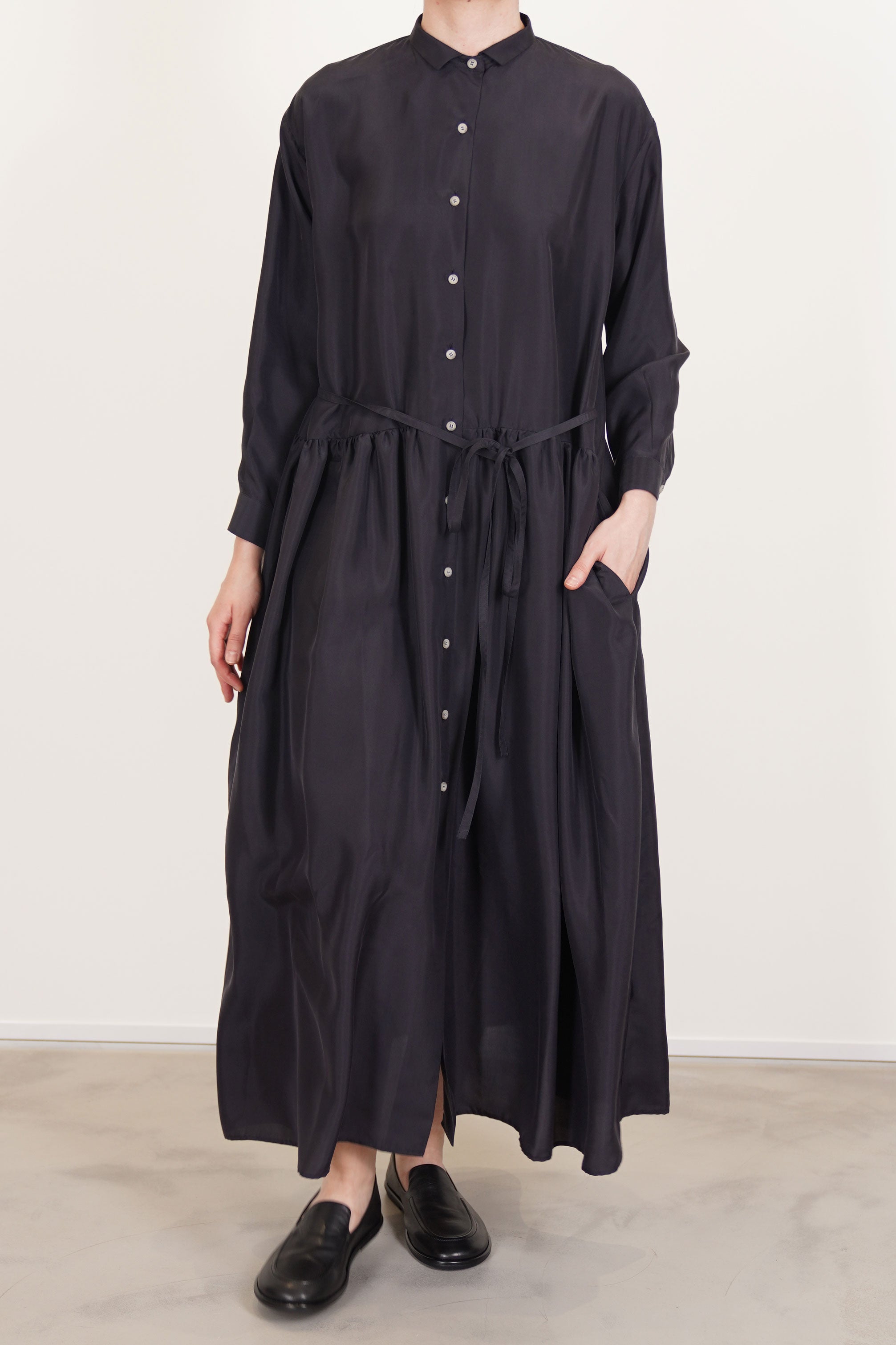 dress luce silk black