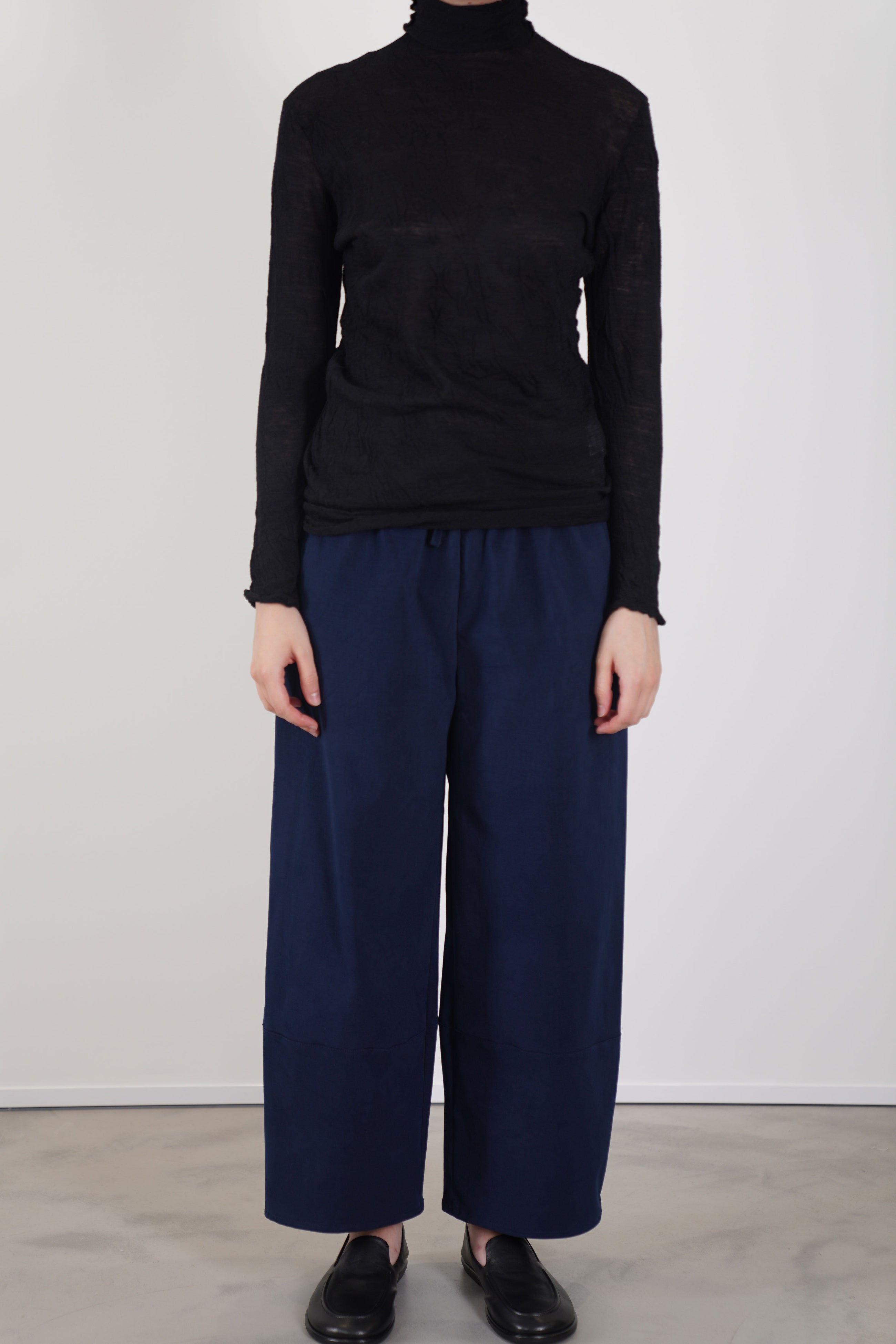asciari trousers emy asciari blue relaxed fit with wide legs