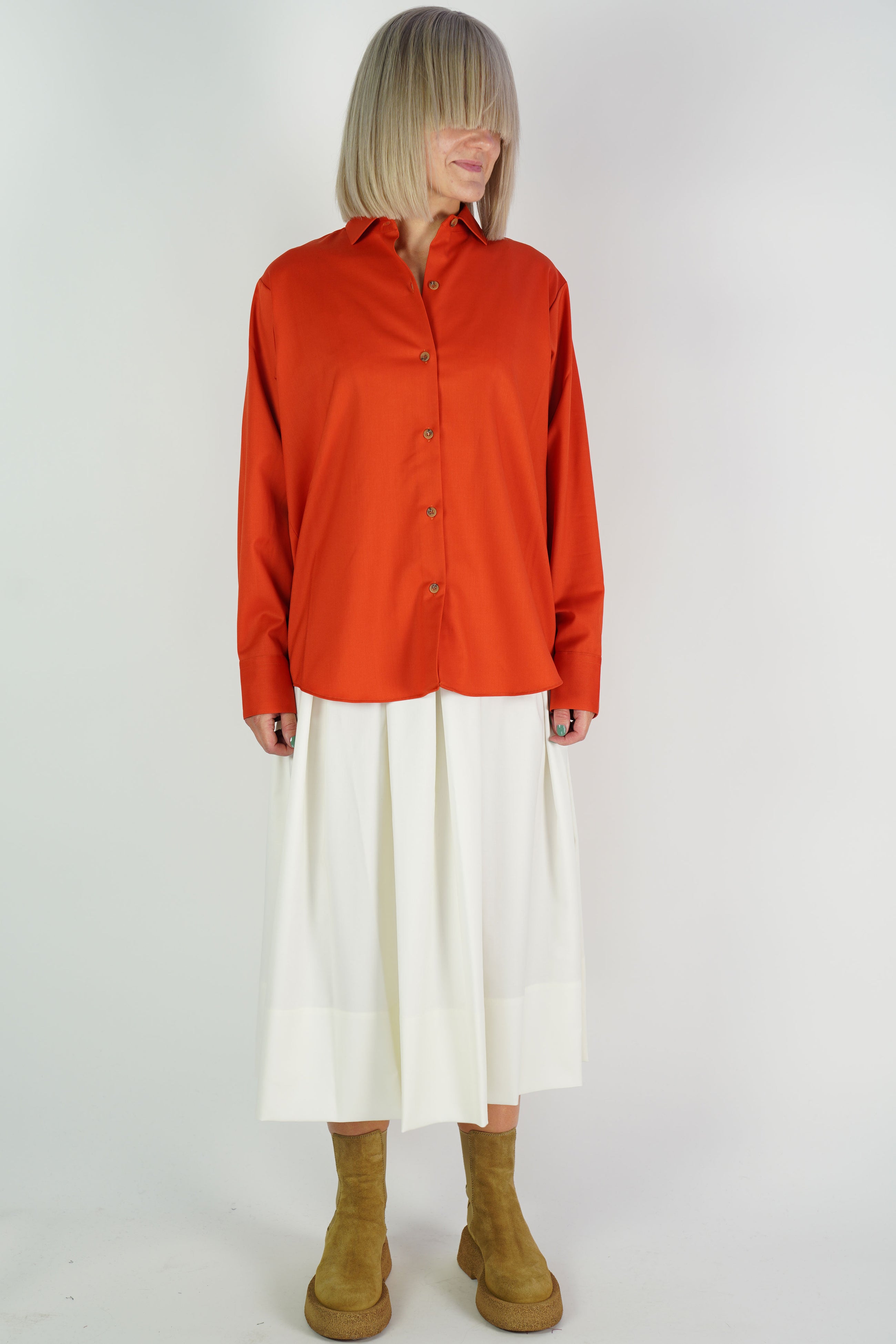 virgin wool skirt fleur milk