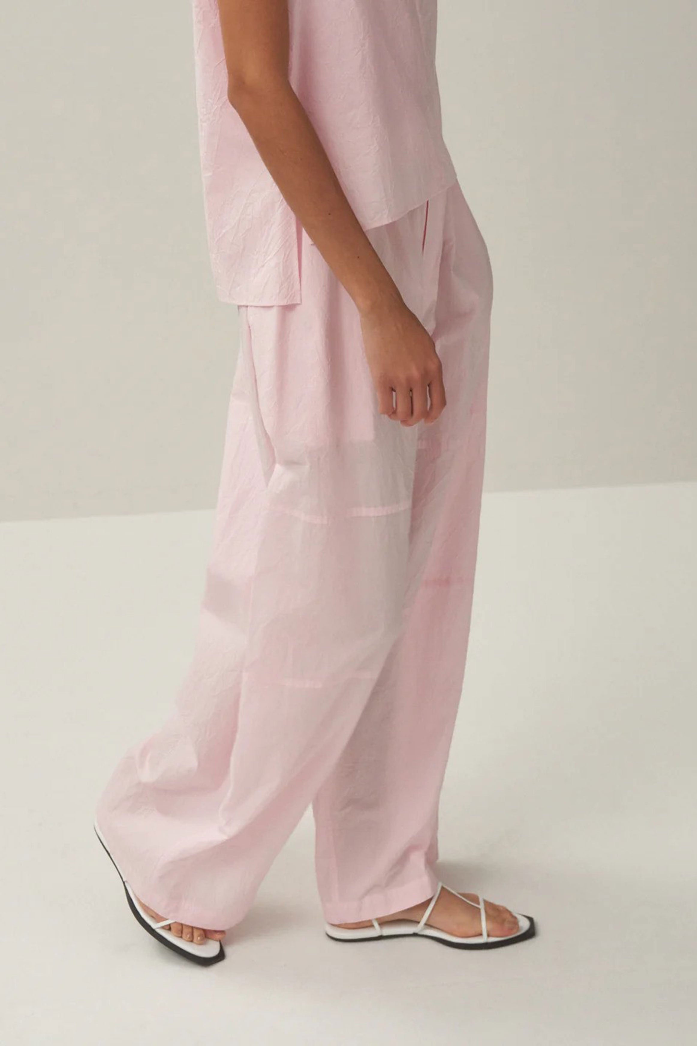 easy wide pants pink