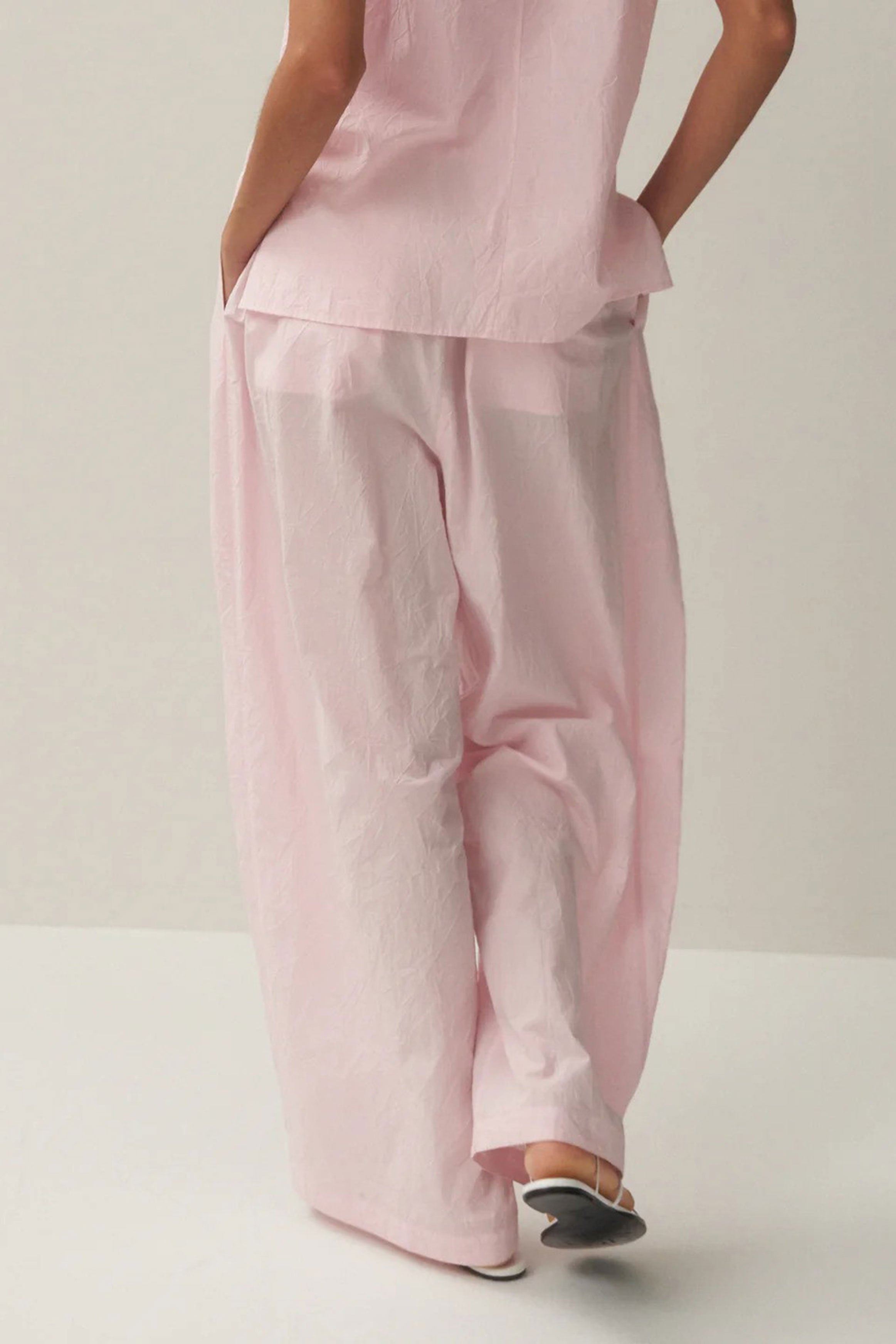 easy wide pants pink
