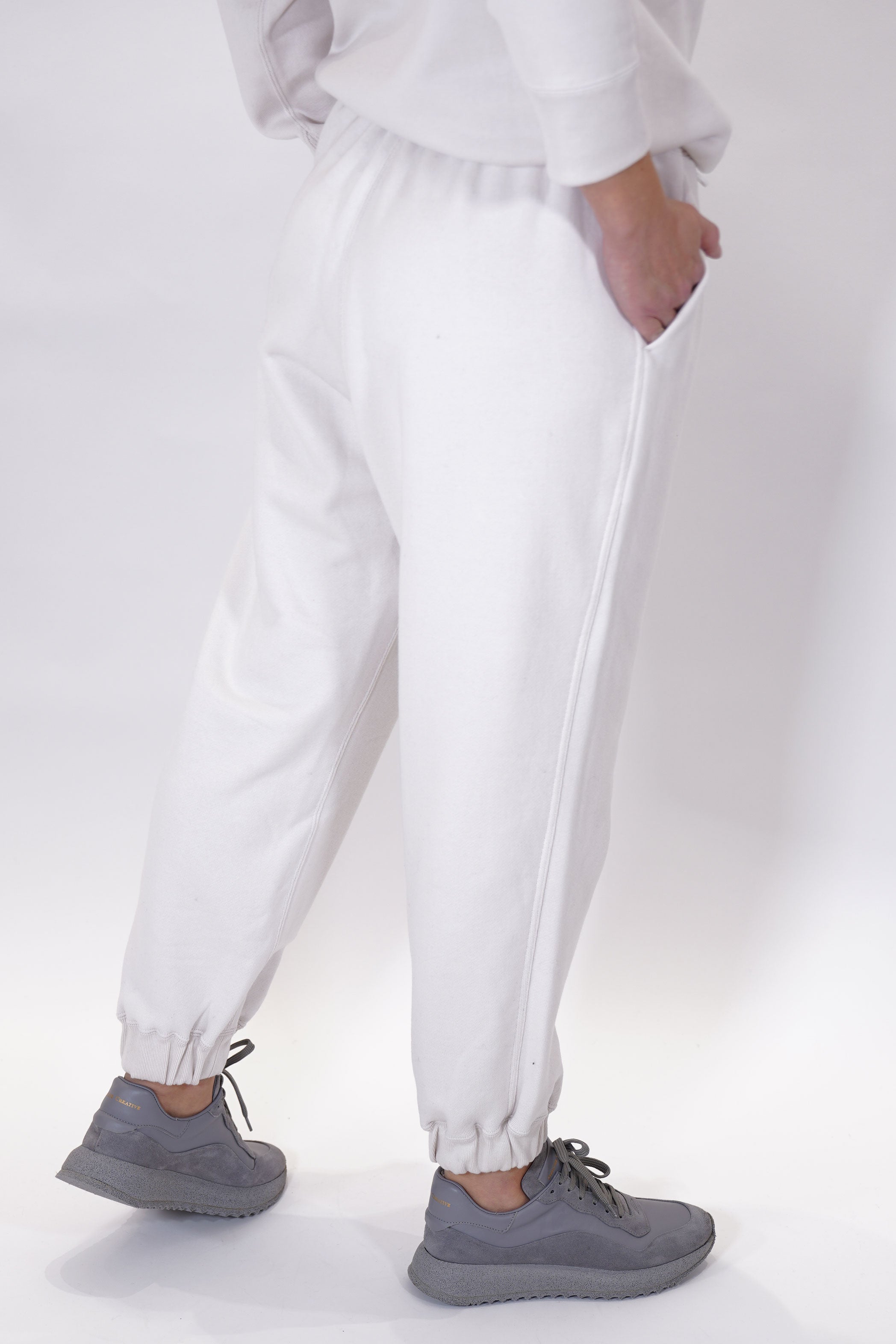 zero cotton sweatpants warm white