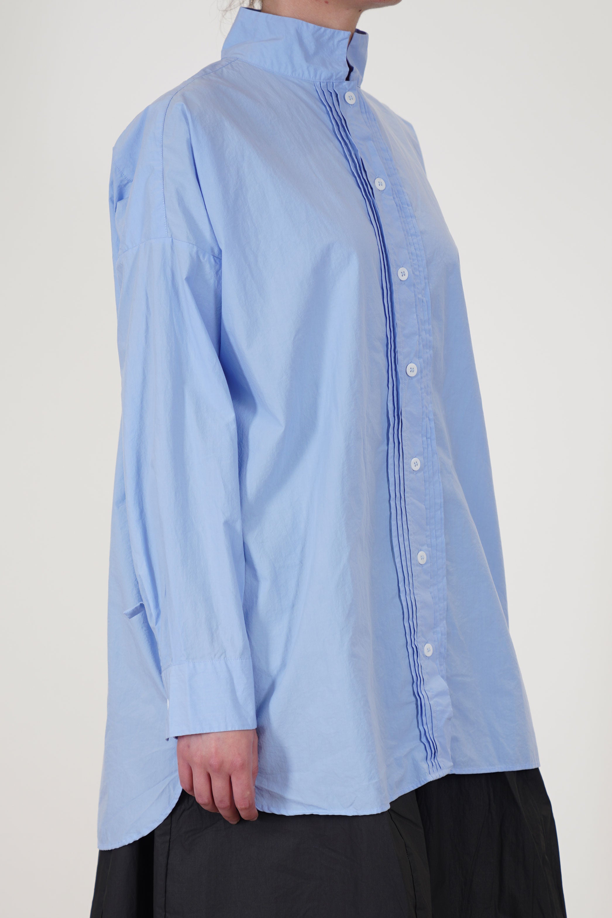 claudia long shirt powder blue