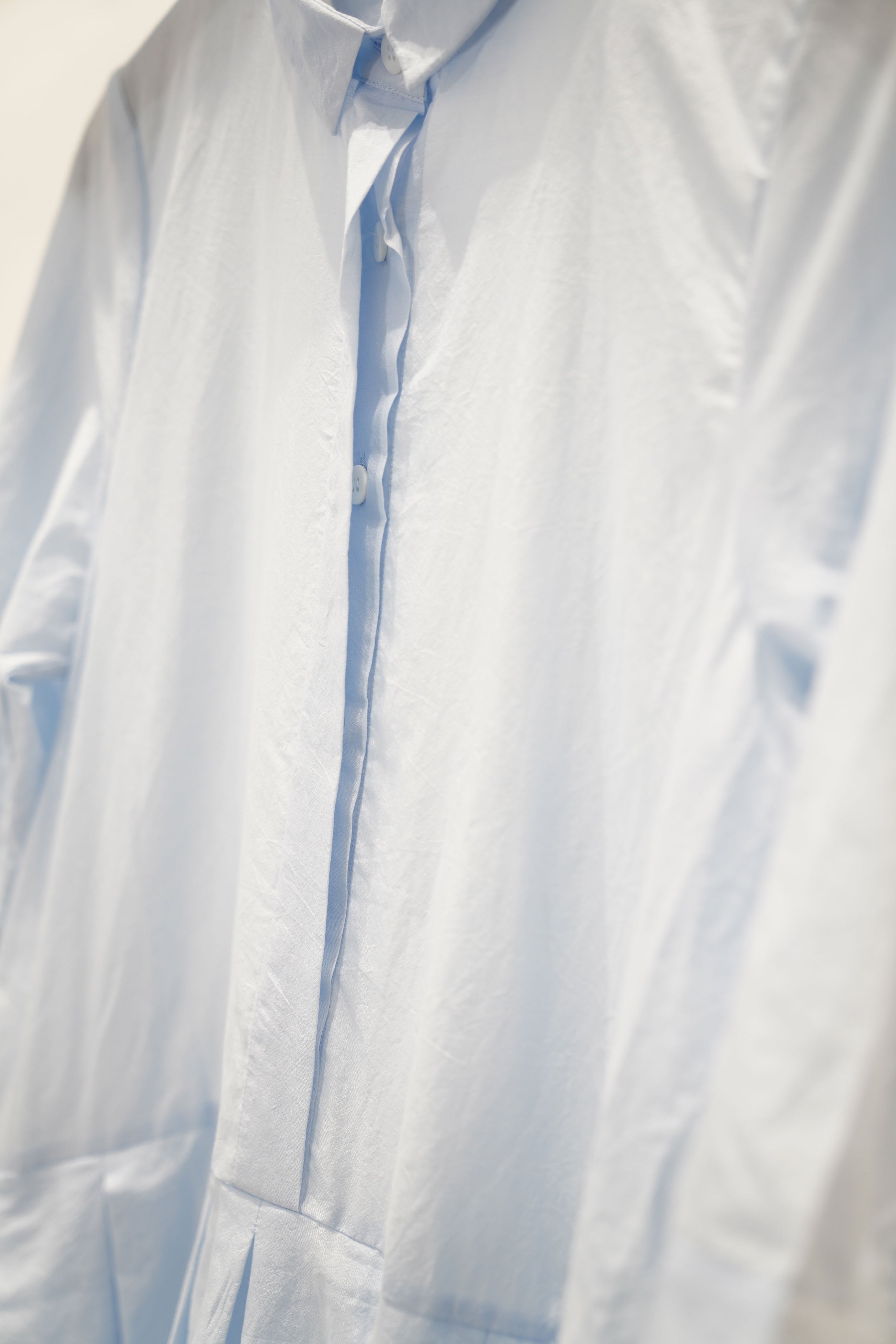 lena dress cotton silk linen pale blue