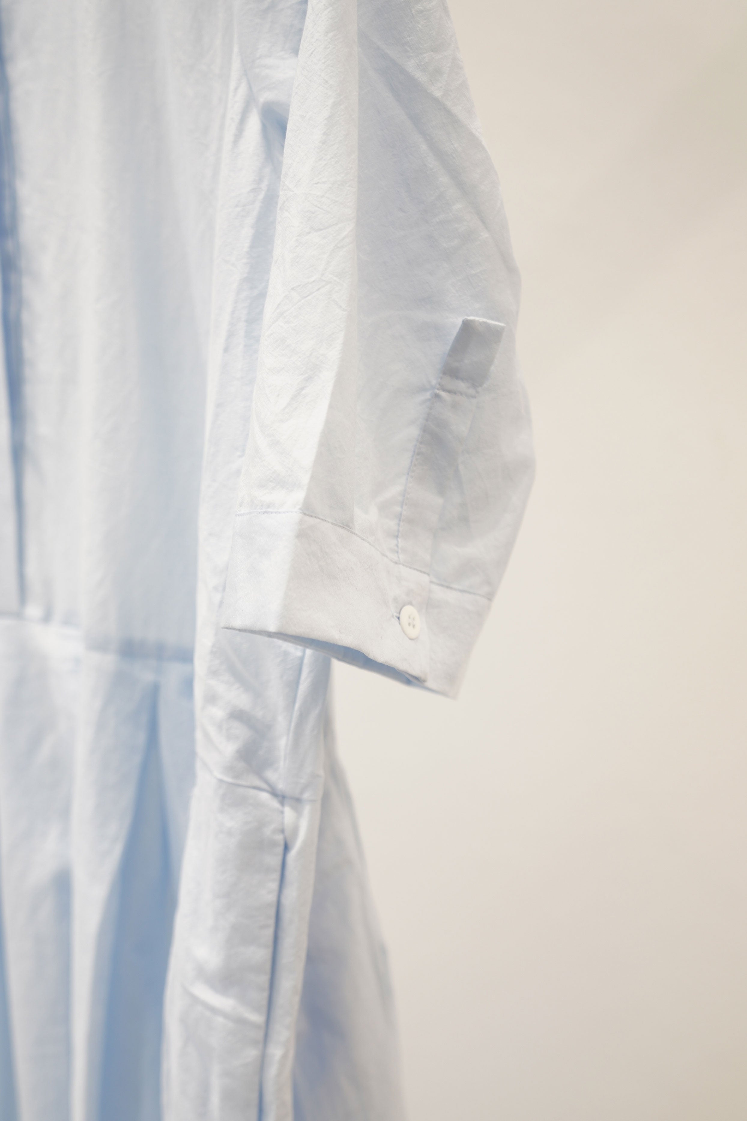 lena dress cotton silk linen pale blue